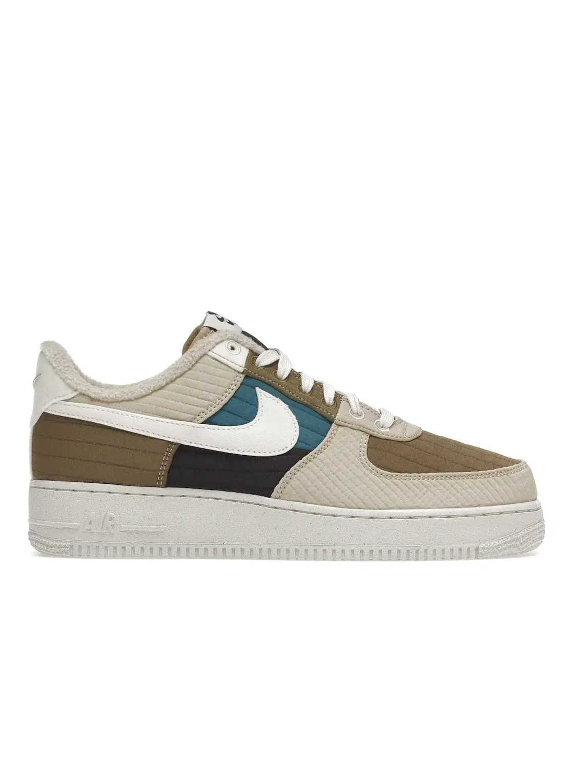 Мужские кроссовки Lifestyle с ворсовой подкладкой Nike Air Force 1 Low '07 LX — изображение 1 из 4, коричневый/--фиолетовый