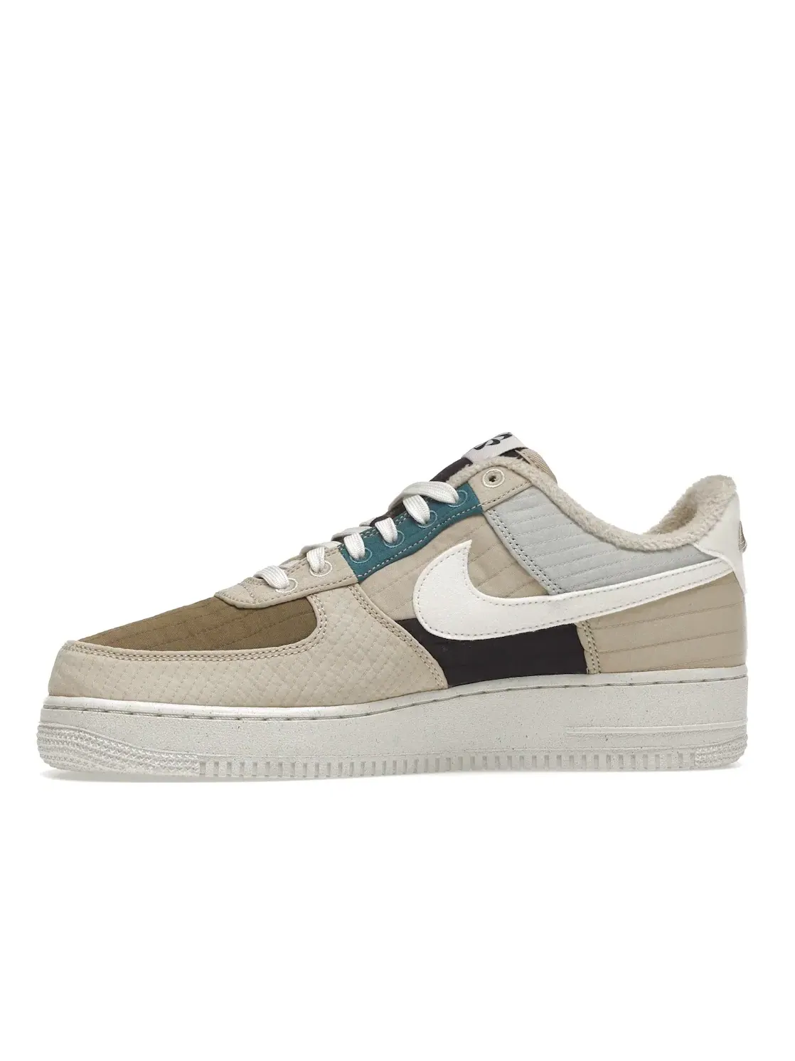 Мужские кроссовки Lifestyle с ворсовой подкладкой Nike Air Force 1 Low '07 LX — изображение 3 из 4, коричневый/--фиолетовый