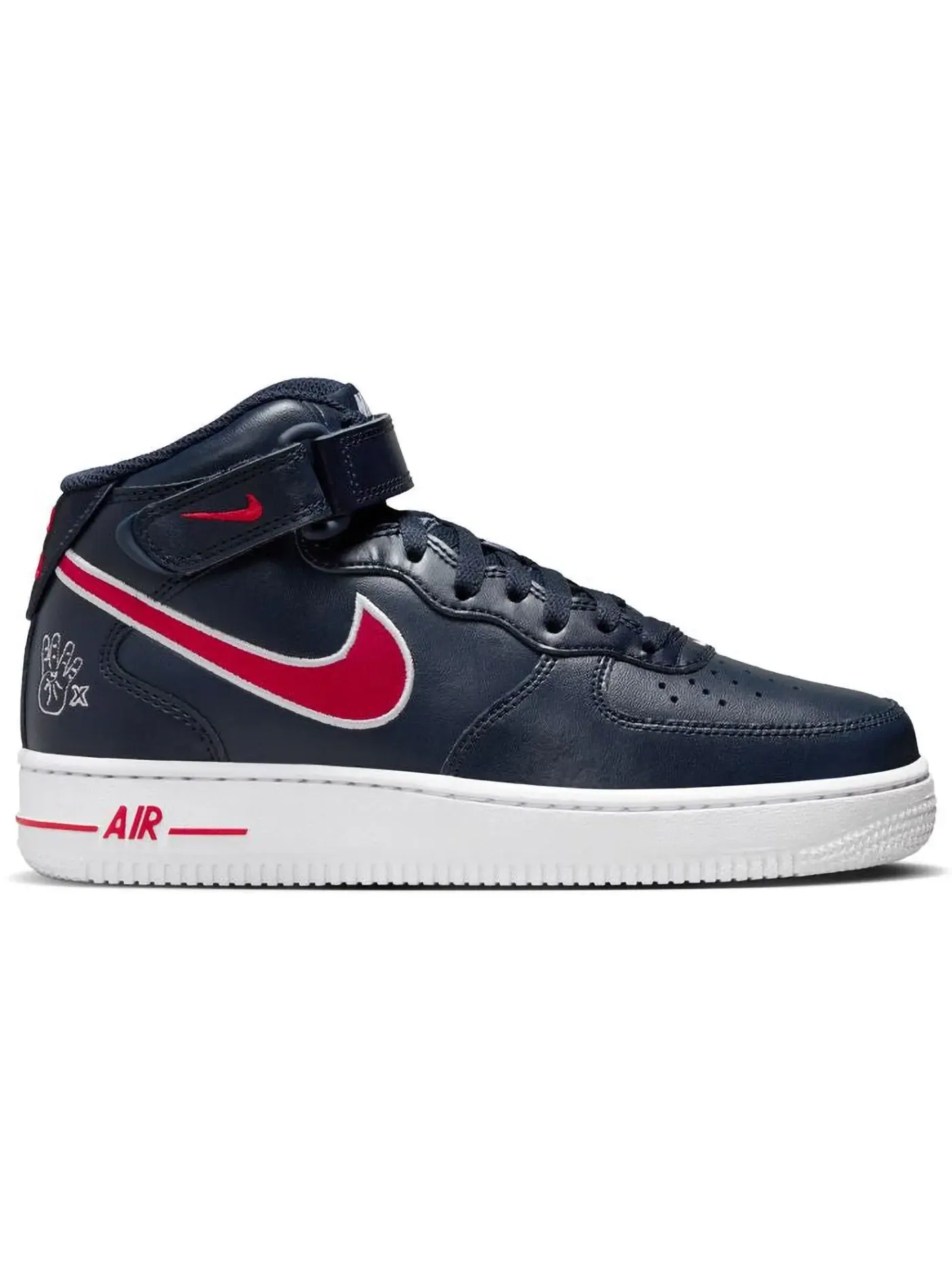 Женские кроссовки с высоким берцем Nike Air Force 1 '07 Mid — изображение 1 из 1, красный-белый-серый