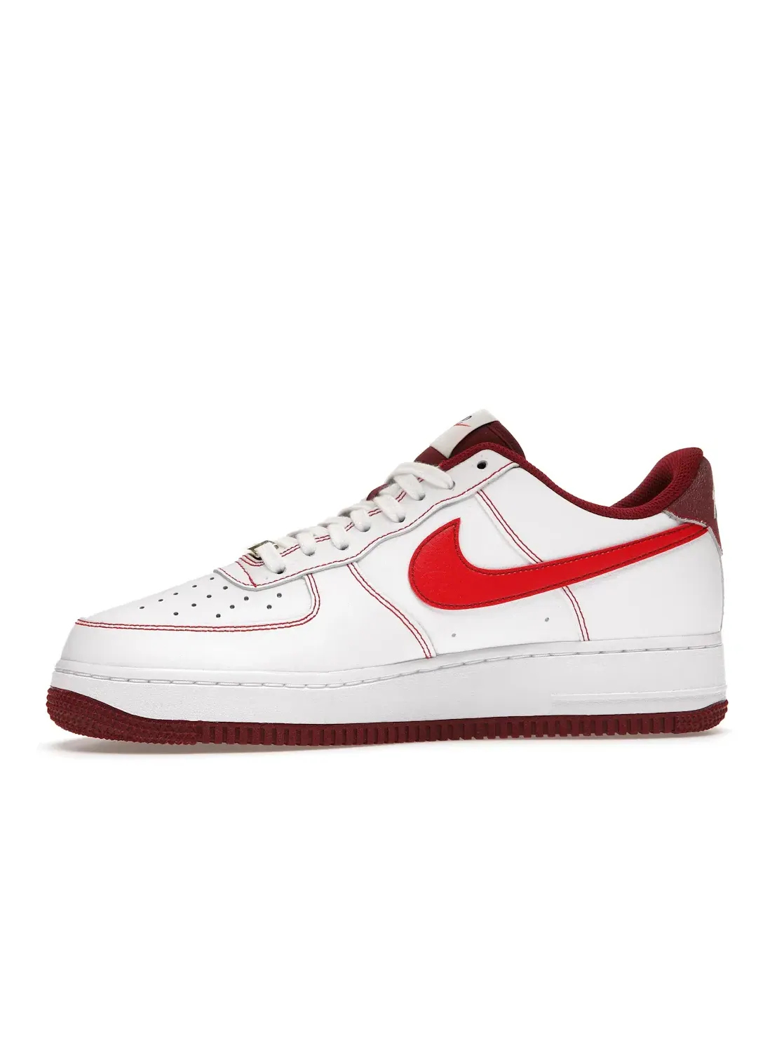Мужские кроссовки кожаные Air Force 1 Low '07 Nike — изображение 3 из 4, белый красный