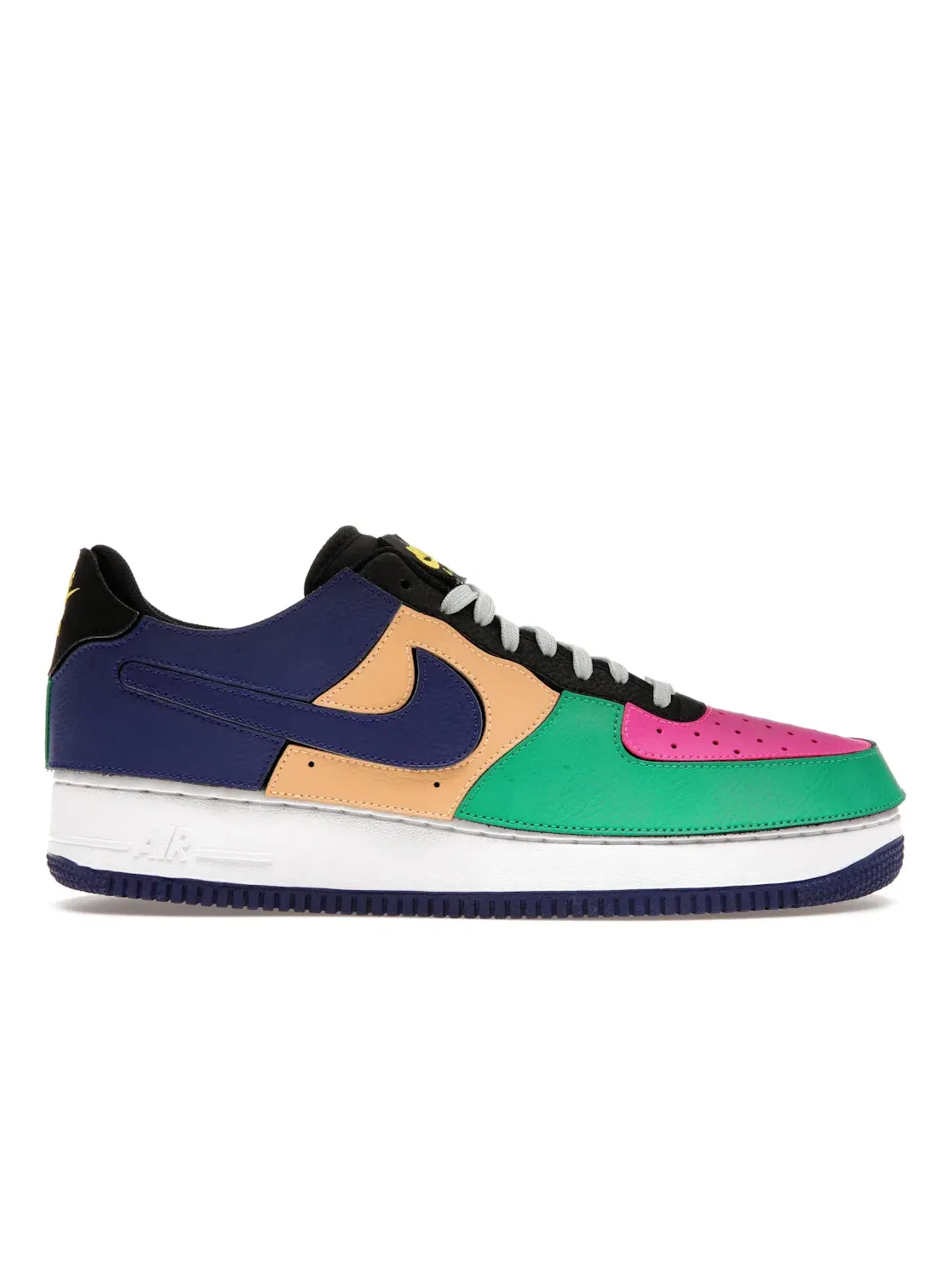Мужские кроссовки с мультицветными накладками Nike Air Force 1/1 — изображение 1 из 4, черный//оранжевый/серый