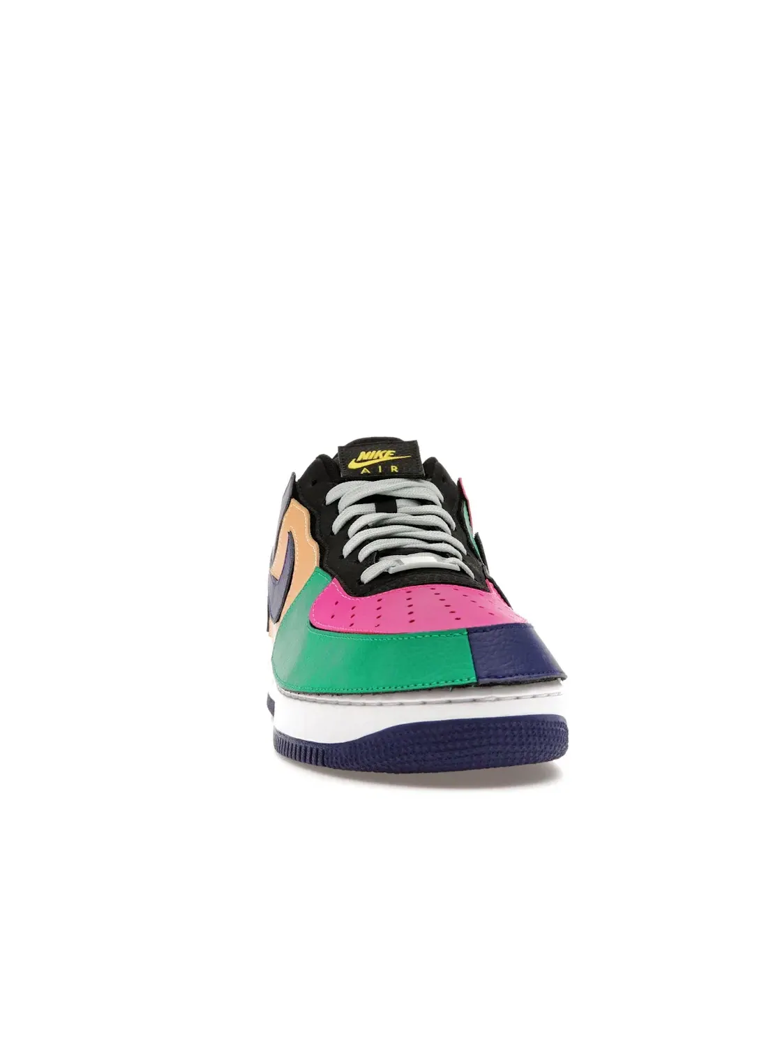 Мужские кроссовки с мультицветными накладками Nike Air Force 1/1 — изображение 2 из 4, черный//оранжевый/серый
