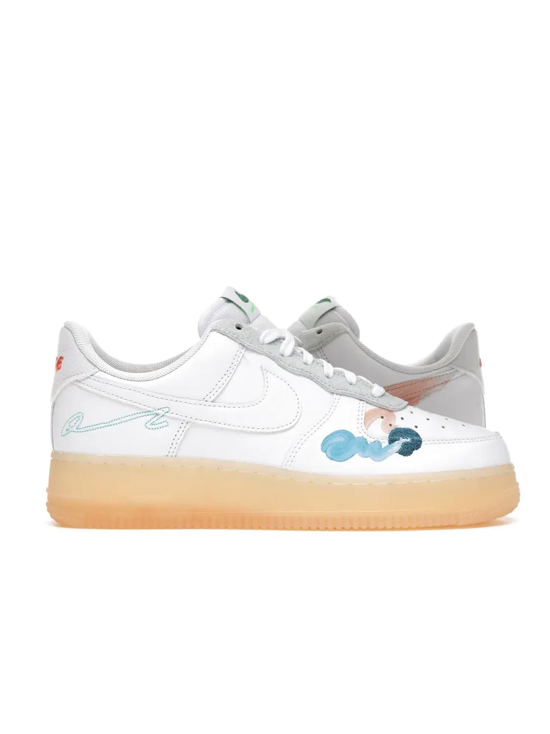 Мужские кроссовки с принтом Nike Air Force 1 Flyleather — изображение 1 из 4, белый/белый-белый