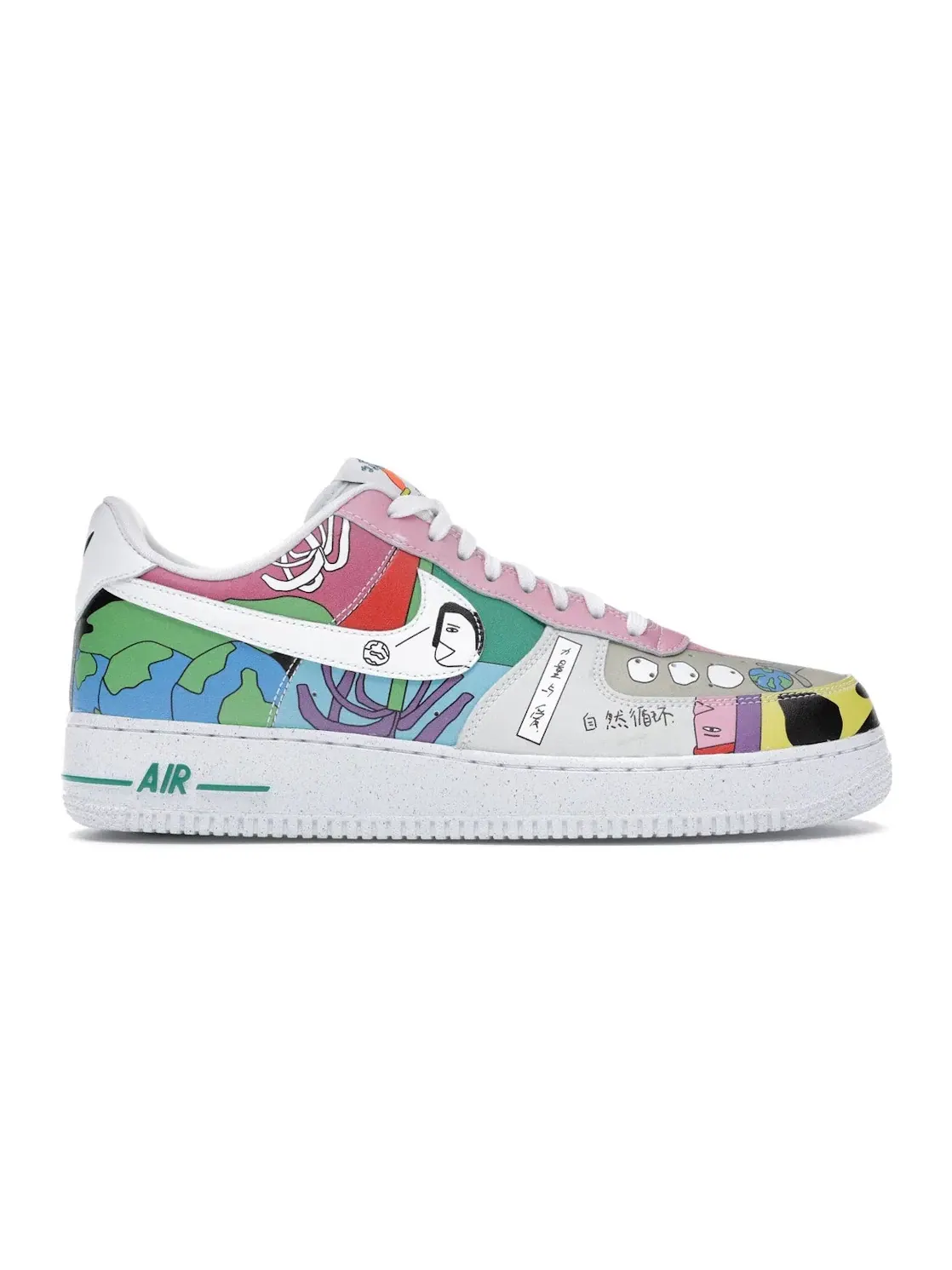 Мужские кроссовки с принтом Nike Air Force 1 Flyleather Ruohan Wang Nike — изображение 1 из 4, мульти