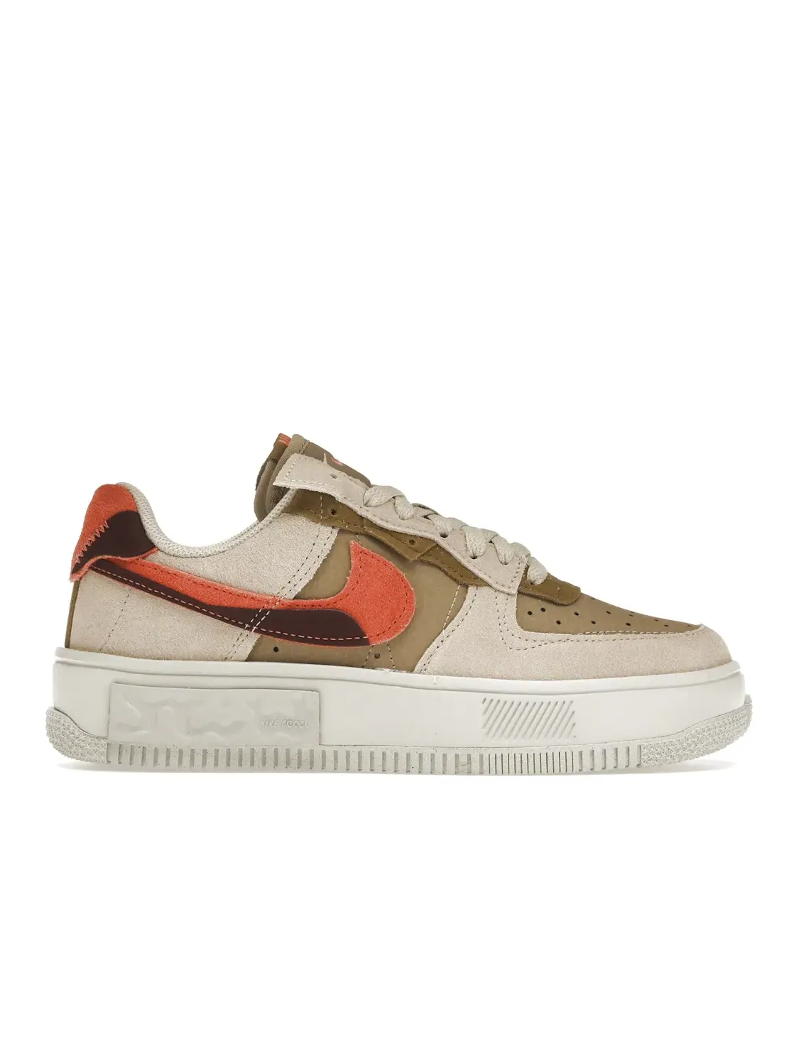 Женские кроссовки с текстильным верхом Nike Air Force 1 Fontanka — изображение 1 из 4, бордовый-хаки