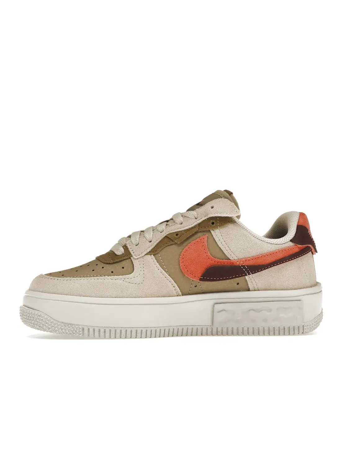 Женские кроссовки с текстильным верхом Nike Air Force 1 Fontanka — изображение 3 из 4, бордовый-хаки
