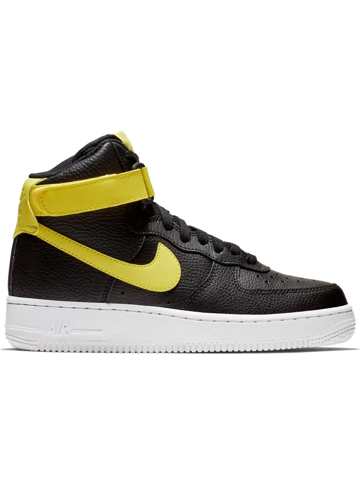 Женские кроссовки с высоким верхом Nike Air Force 1 High — изображение 1 из 1, черный/белый-желтый