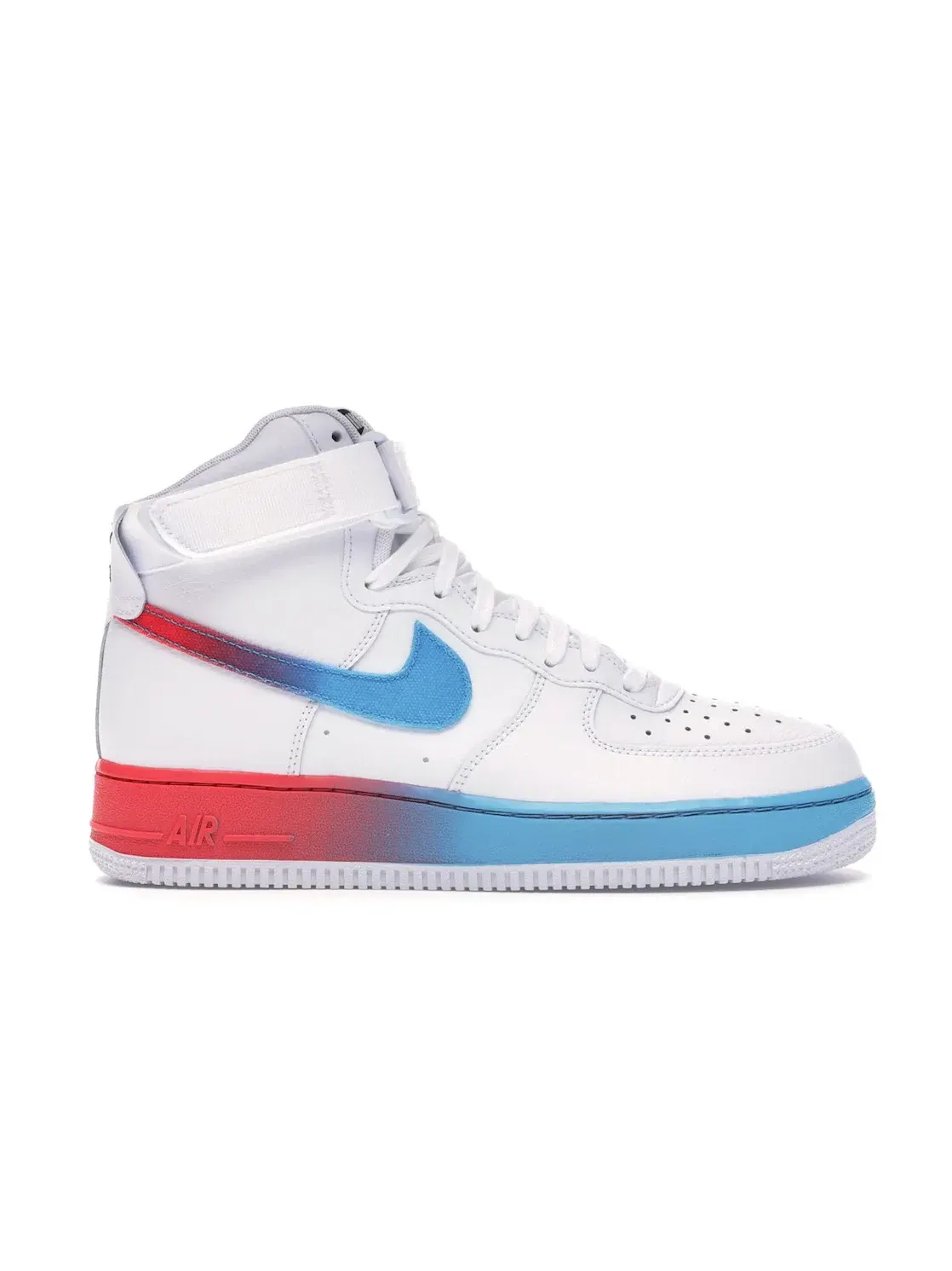 Мужские кроссовки высокие с кожаным верхом Nike Air Force 1 High — изображение 1 из 4, белый/синий-черный