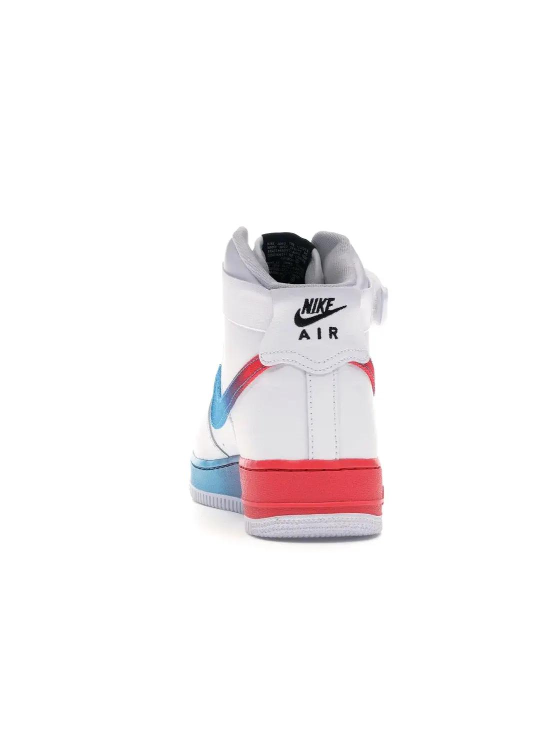 Мужские кроссовки высокие с кожаным верхом Nike Air Force 1 High — изображение 4 из 4, белый/синий-черный