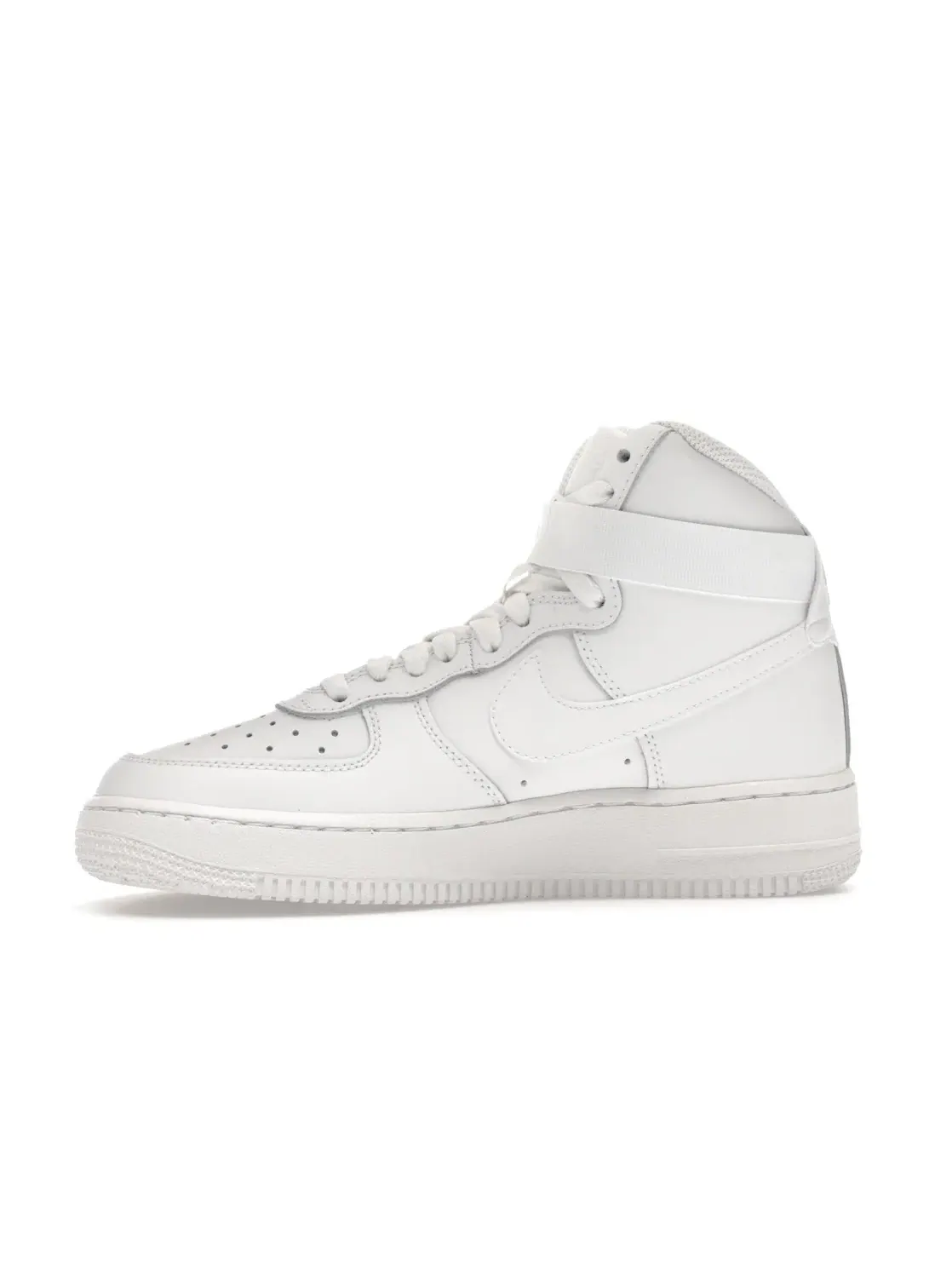 Детские кроссовки высокие с ремешком Nike Air Force 1 High LE — изображение 3 из 4, белый/белый/белый