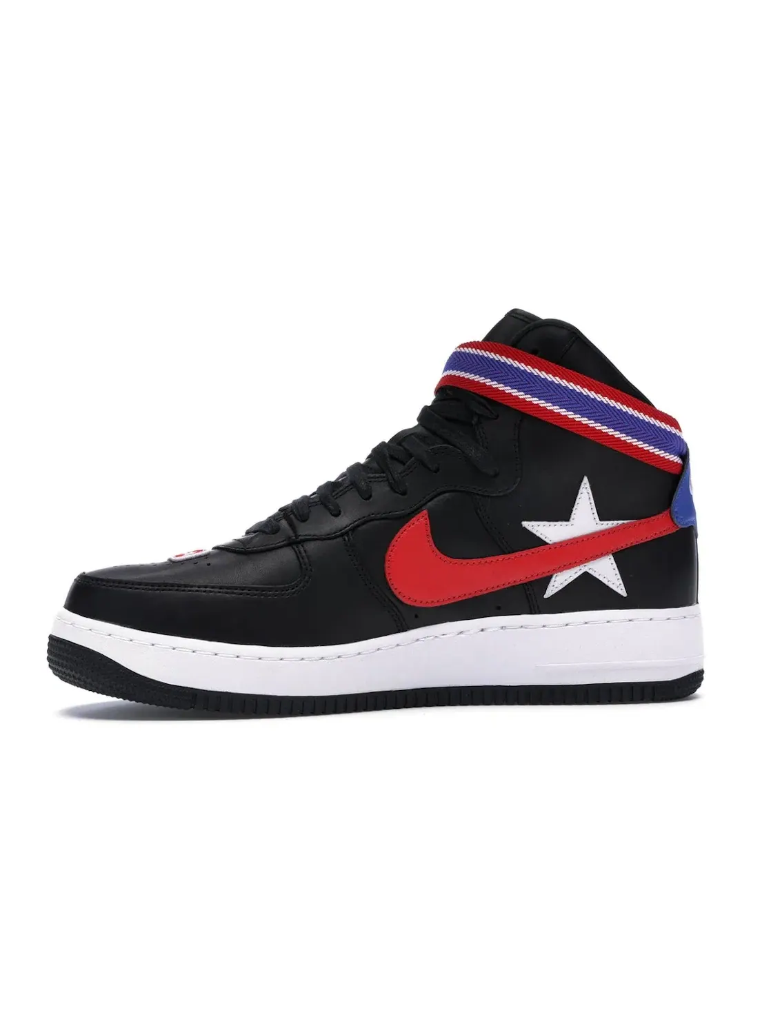 Мужские кроссовки с кожаным верхом Nike Air Force 1 High — изображение 3 из 4, черный/белый-красный