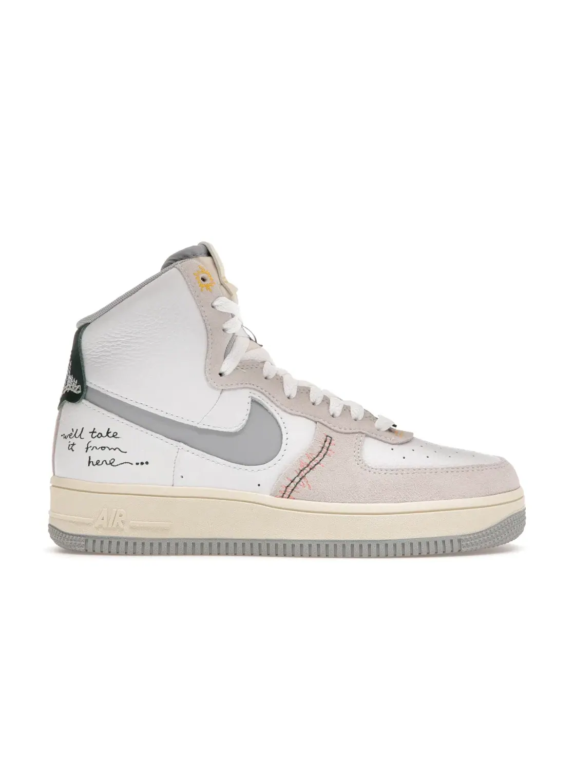 Женские кроссовки с высоким верхом Nike Air Force 1 High Sculpt — изображение 1 из 4, белый/серый-белый