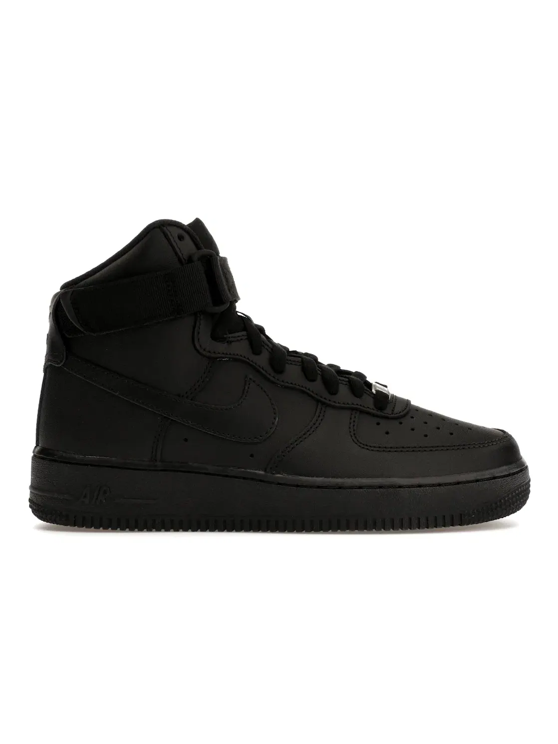 Мужские кроссовки высокие с кожаным верхом Nike Air Force 1 High — изображение 1 из 4, черный/черный-черный
