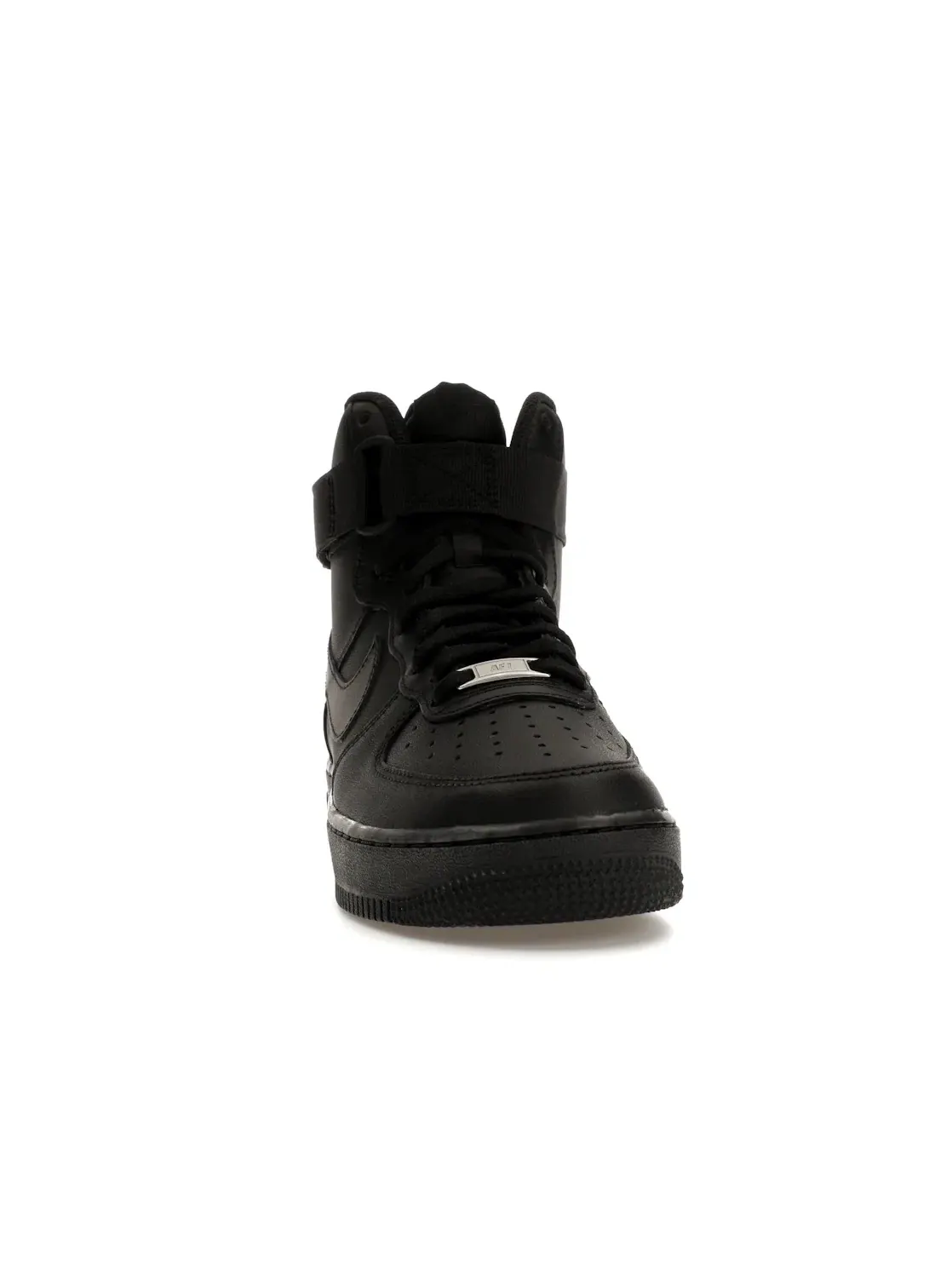 Мужские кроссовки высокие с кожаным верхом Nike Air Force 1 High — изображение 2 из 4, черный/черный-черный