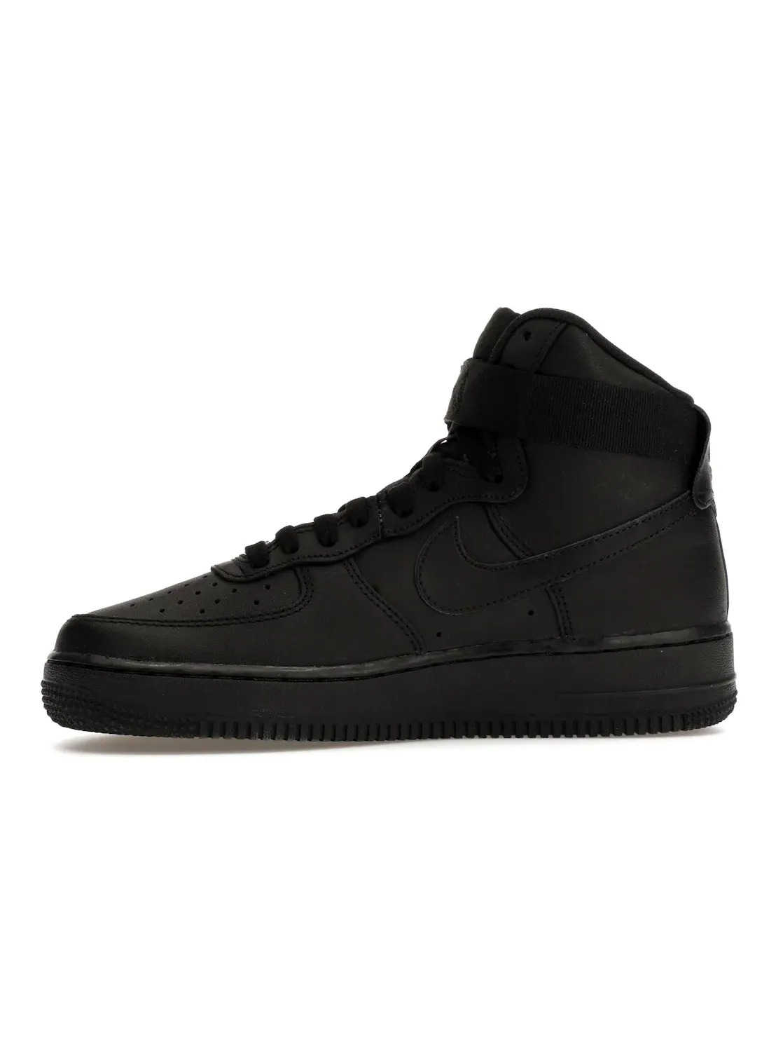 Мужские кроссовки высокие с кожаным верхом Nike Air Force 1 High — изображение 3 из 4, черный/черный-черный