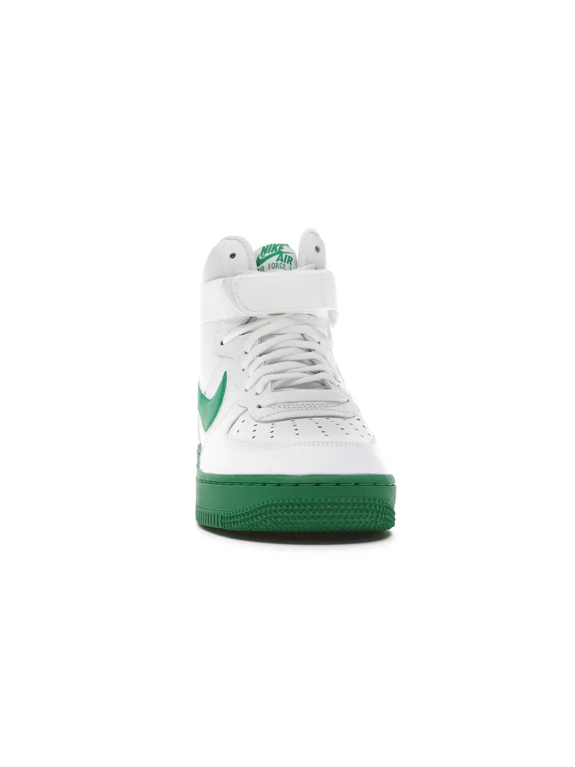 Мужские кроссовки высокий с контрастной подошвой Nike Air Force 1 High — изображение 2 из 4, белый/белый-зеленый