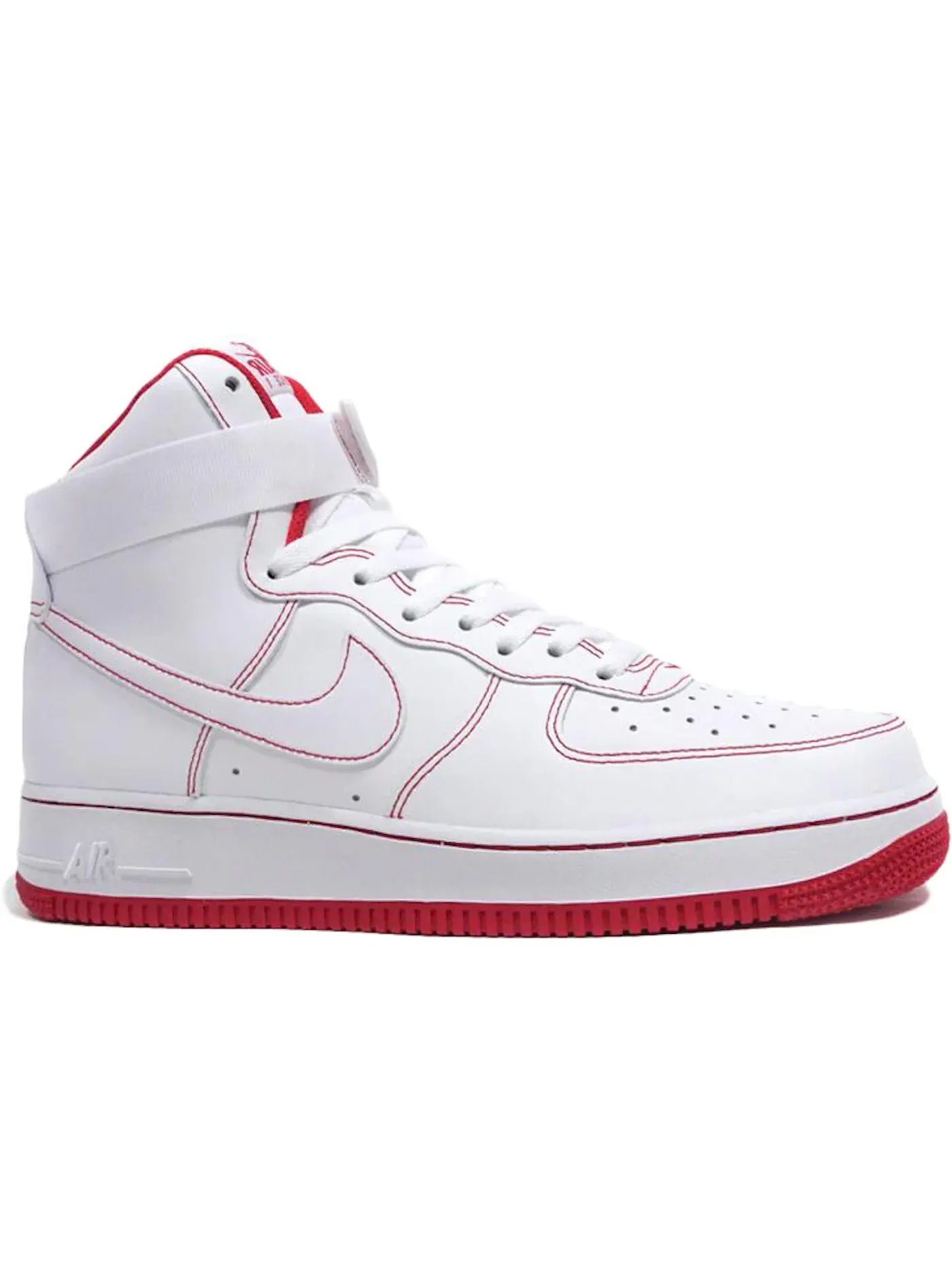 Мужские кроссовки с высоким верхом Nike Air Force 1 High '07 Nike — изображение 1 из 1, белый/белый-красный