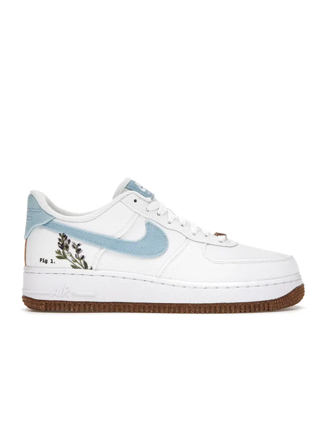 Женские кроссовки с принтом Nike Air Force 1 Nike — изображение 1 из 4, белый/-белый/черный