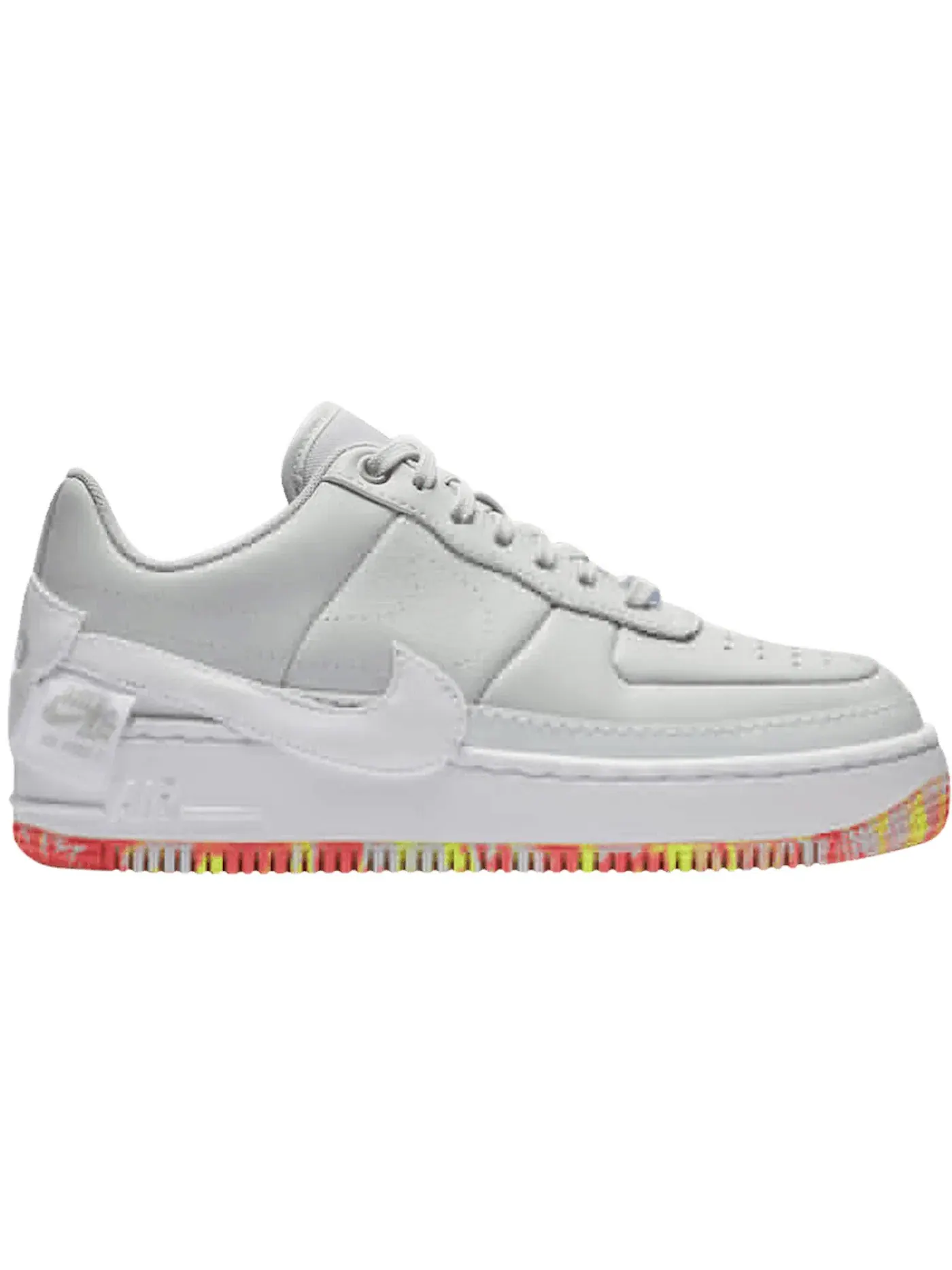 Женские кроссовки для повседневной носки Nike Air Force 1 Jester XX — изображение 1 из 1, платиновый/желтый/белый