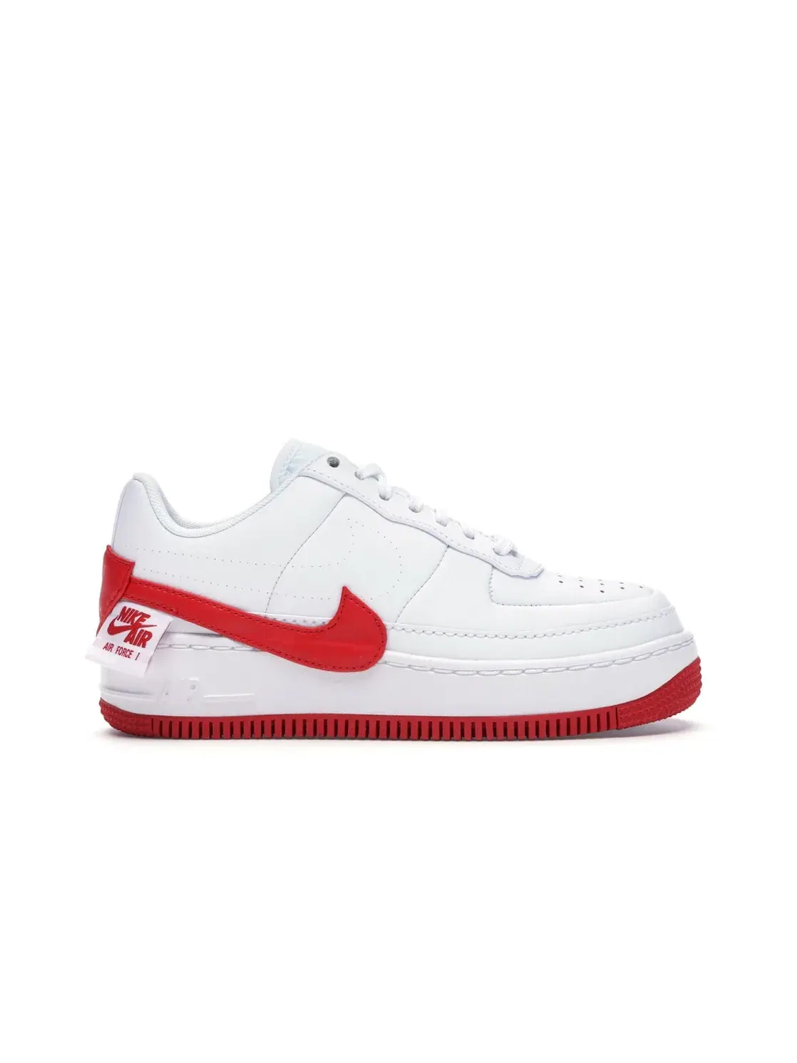 Женские кроссовки с нестандартным дизайном Nike Air Force 1 Jester XX — изображение 1 из 4, белый красный