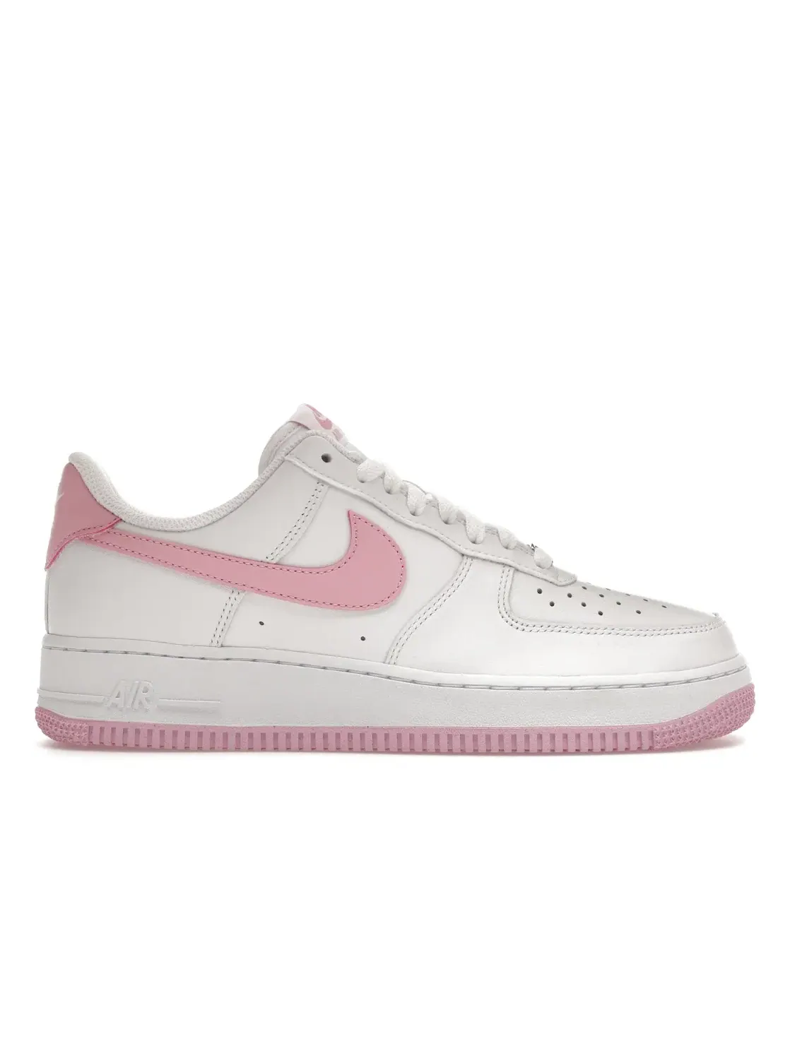 Мужские кроссовки с перфорацией Nike Air Force 1 Low '07 Nike — изображение 1 из 4, белый/розовый/белый