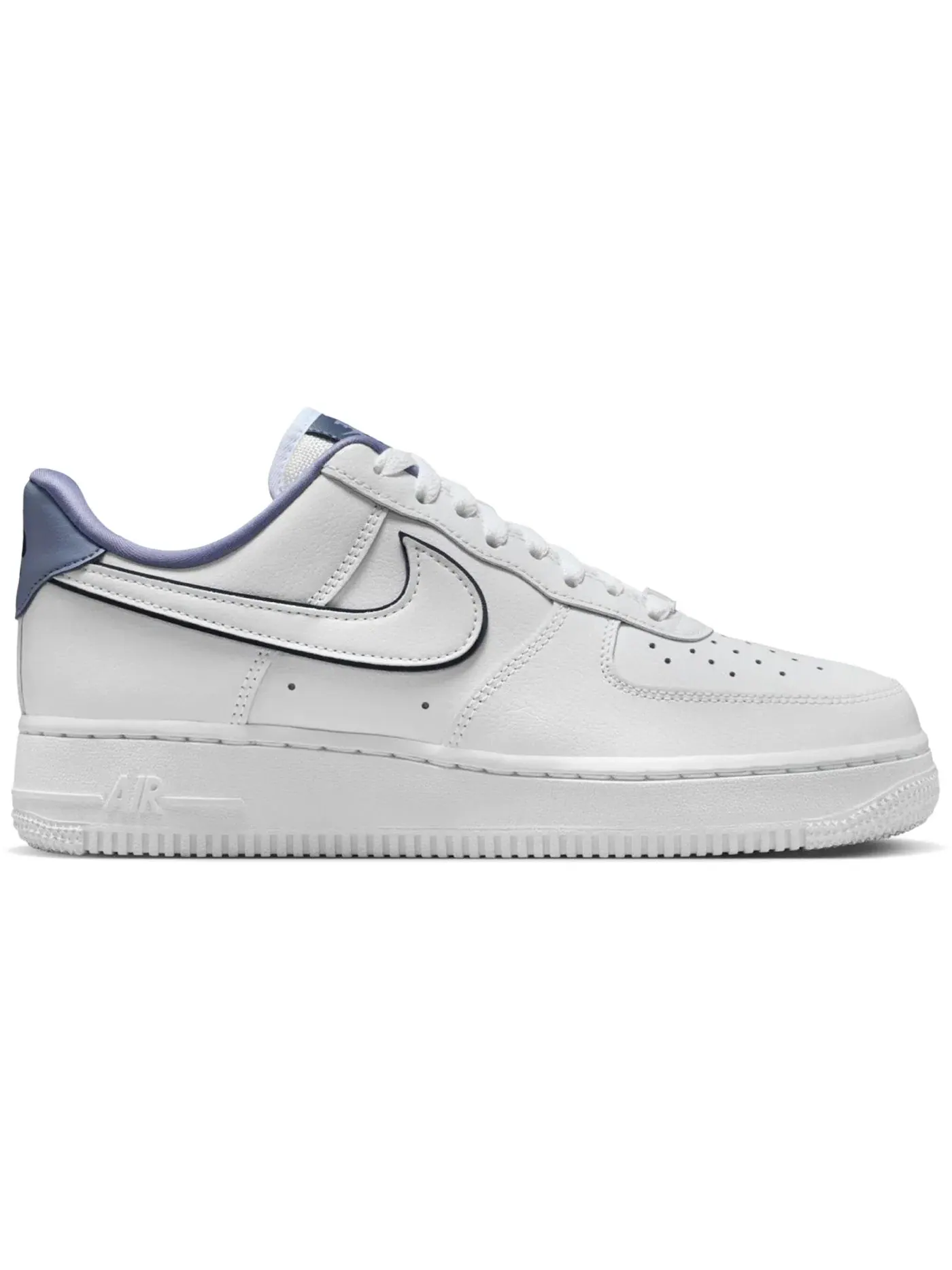 Женские кроссовки с длинным шнурком Nike Air Force 1 Low '07 Essential — изображение 1 из 1, белый темно-синий индиго