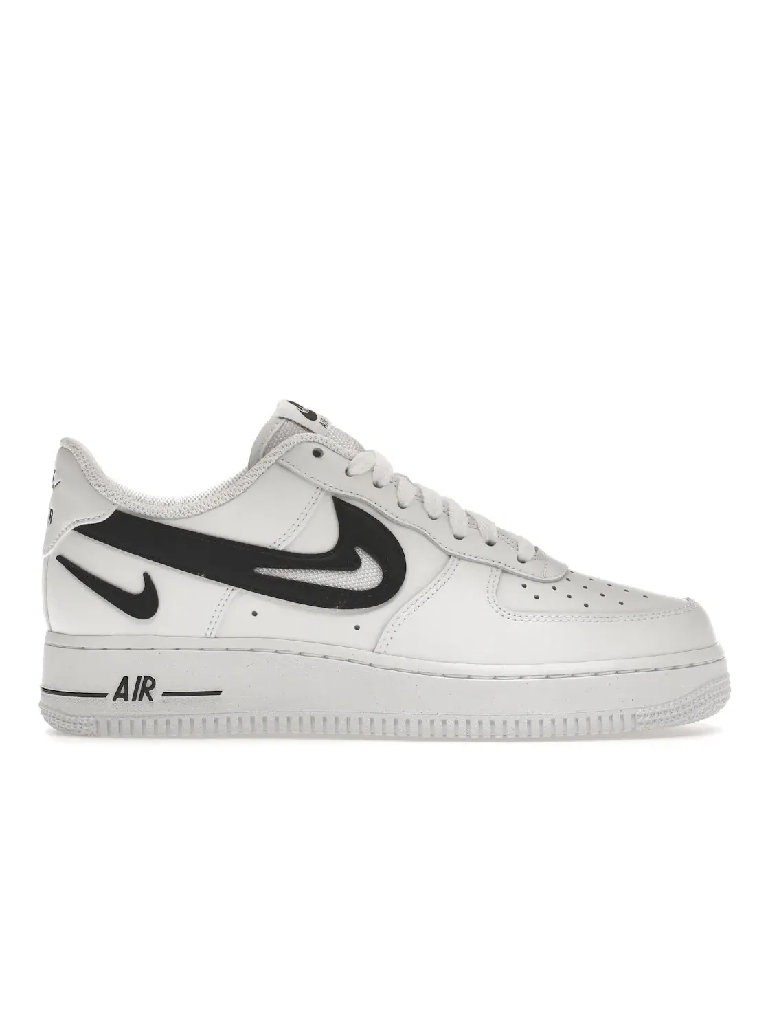 Мужские кроссовки с вырезанным логотипом Nike Air Force 1 Low '07 FM Nike — изображение 1 из 4, белый/черный