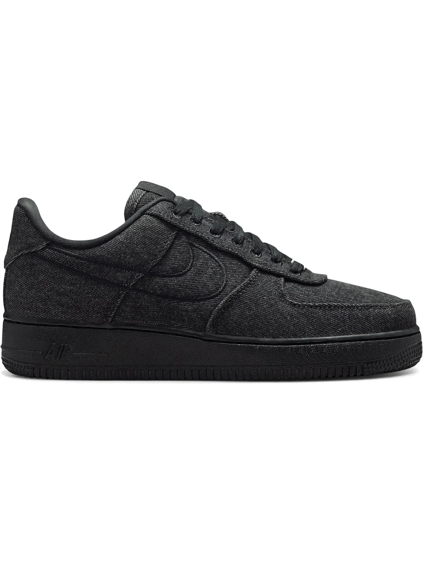 Женские кроссовки с джинсовым верхом Nike Air Force 1 Low '07 LV8 — изображение 1 из 1, черный/черный