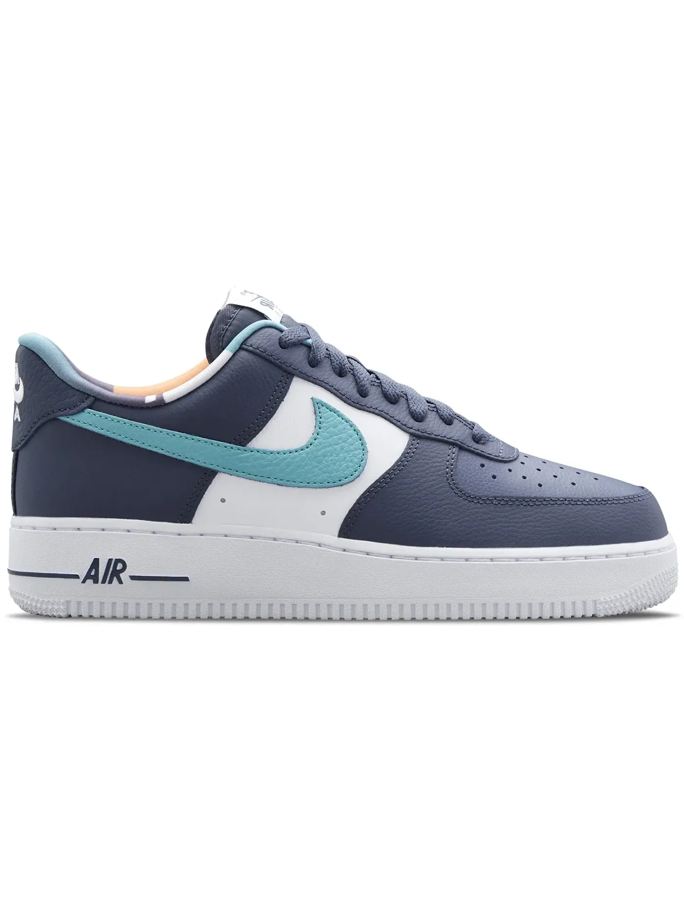 Мужские кроссовки кожаные Nike Air Force 1 Low '07 LV8 EMB — изображение 1 из 1, синий/--белый