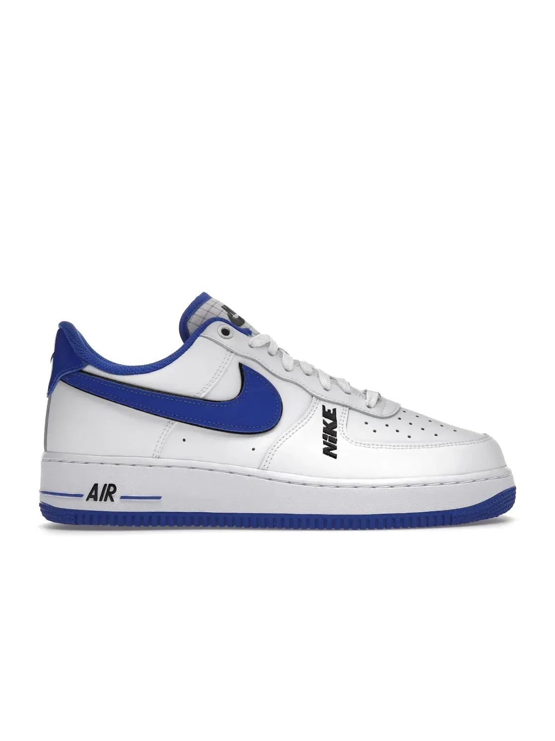 Мужские кроссовки кожаные Nike Air Force 1 Low '07 LV8 — изображение 1 из 4, белый/синий-черный