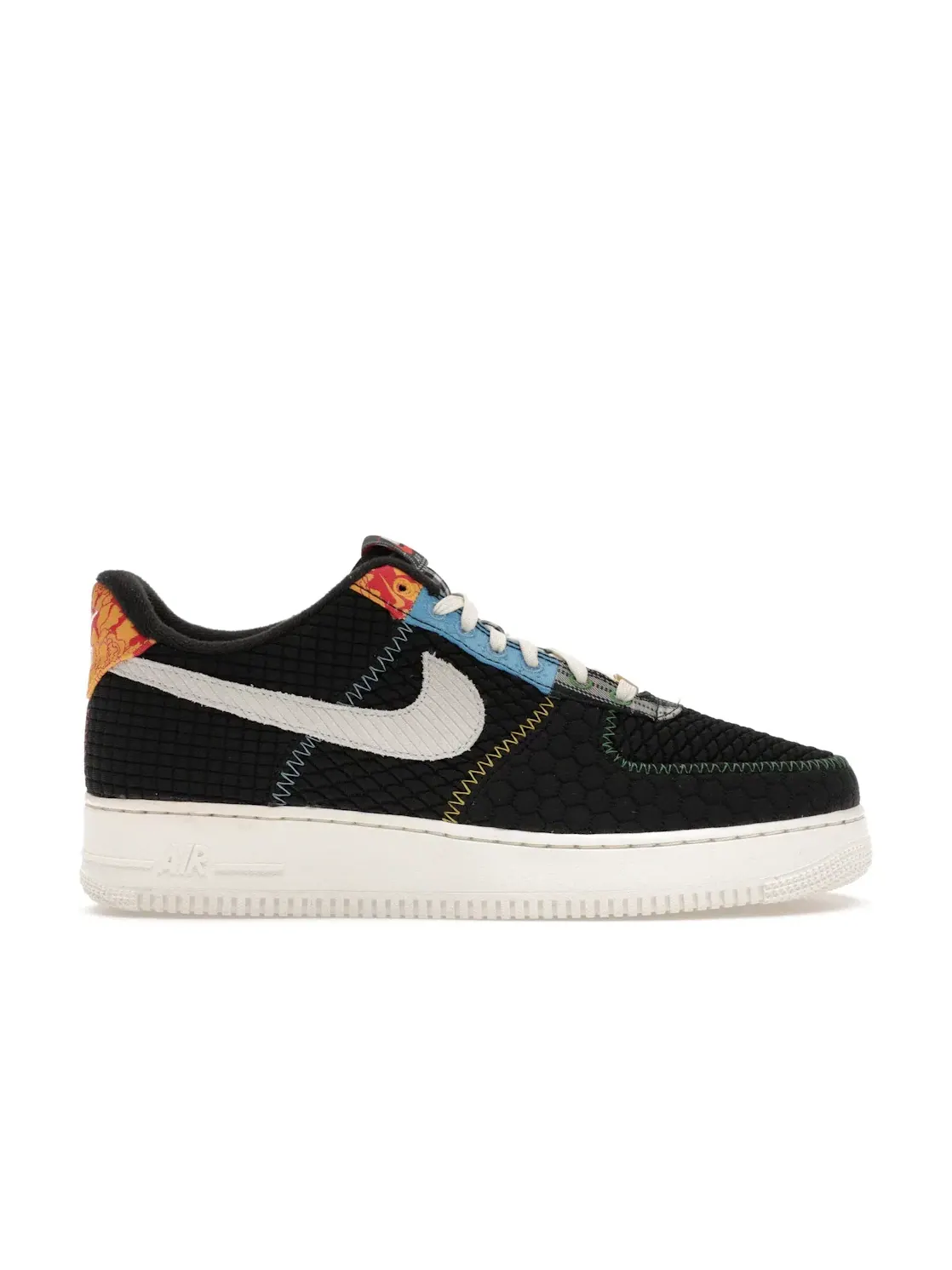 Мужские кроссовки Lifestyle Nike Air Force 1 Low '07 LV8 Multi Material — изображение 1 из 4, черный//красный/белый