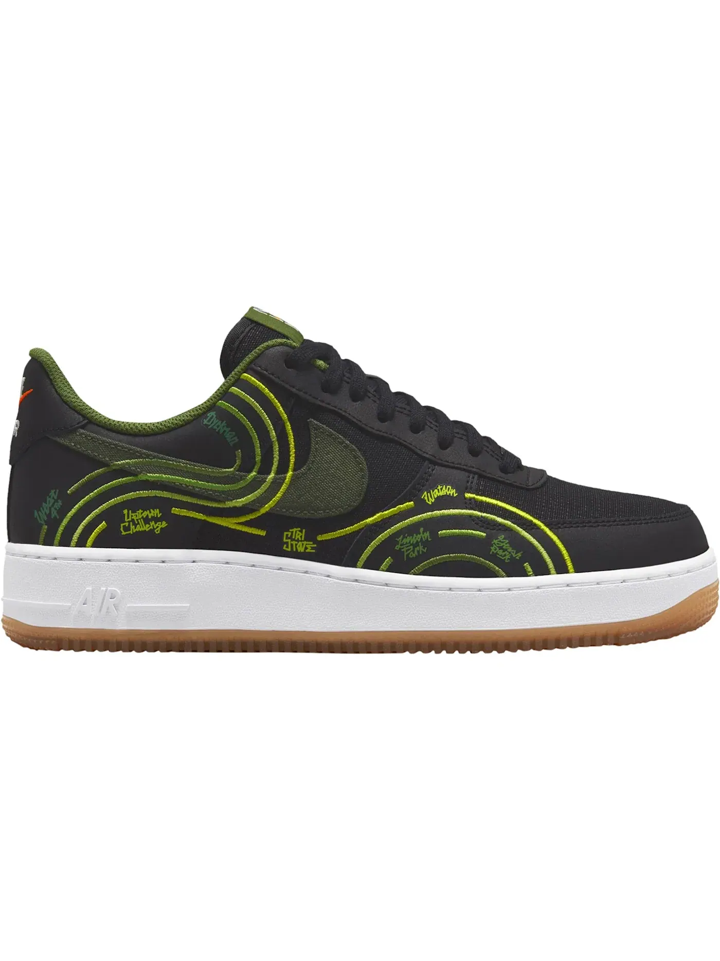 Мужские кроссовки низкие Nike Air Force 1 Low '07 LV8 NY vs NY — изображение 1 из 1, черный//белый/зеленый