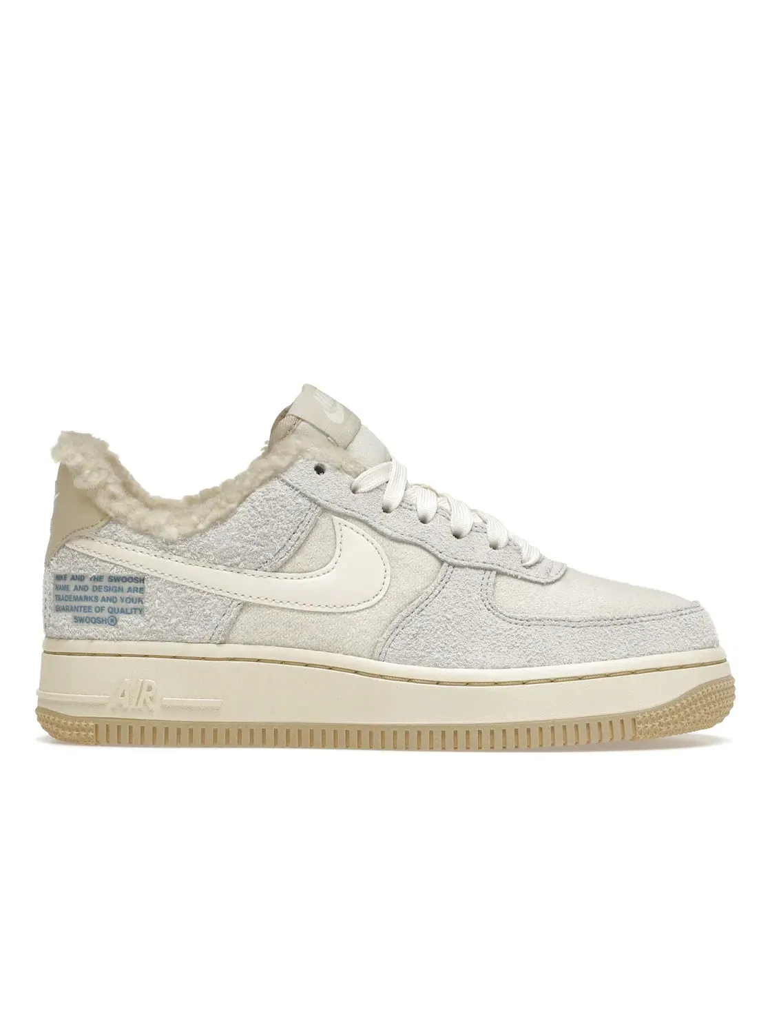 Женские кроссовки Lifestyle с отделкой шерпа Nike Air Force 1 Low '07 LV8 — изображение 1 из 4, бледный слоновая кость