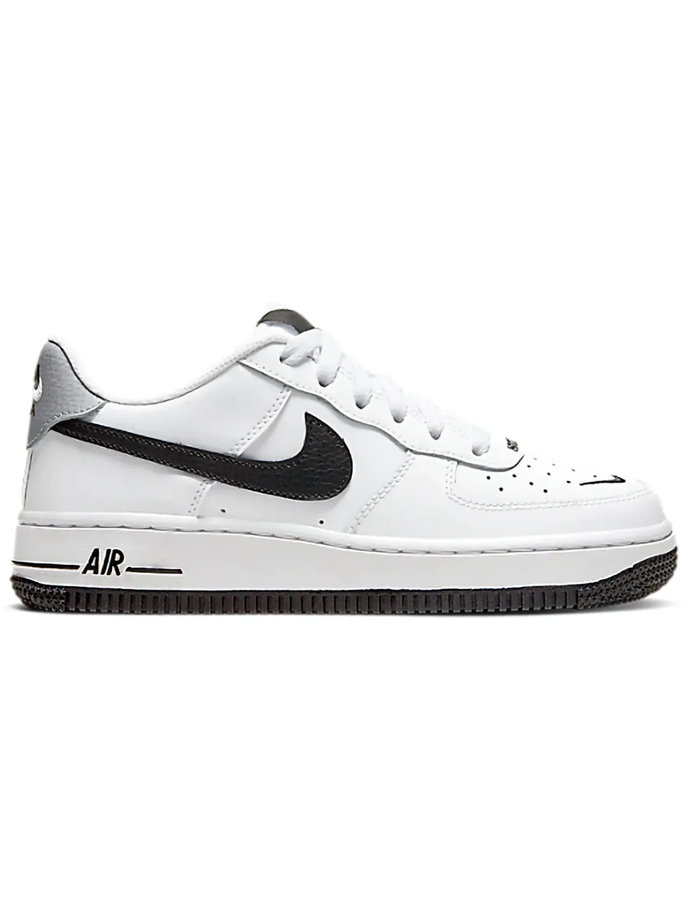 Детские кроссовки Lifestyle с мини-свушем Nike Air Force 1 Low '07 LV8 — изображение 1 из 1, белый/черный/серый
