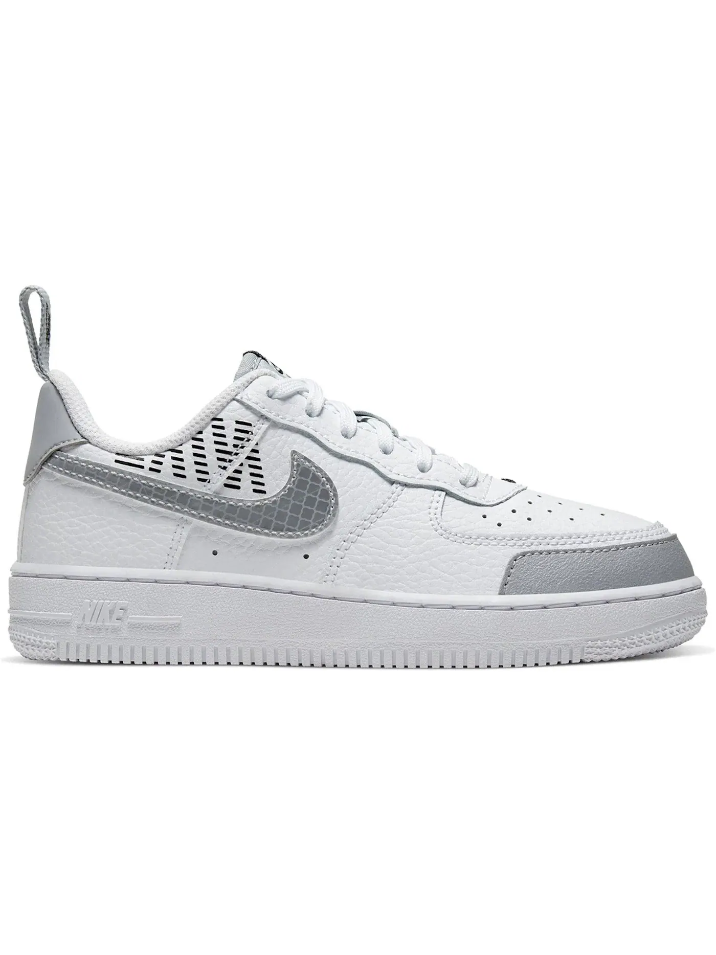 Детские кроссовки Lifestyle Nike Air Force 1 Low 07 LV8 — изображение 1 из 1, белый/серый/черный