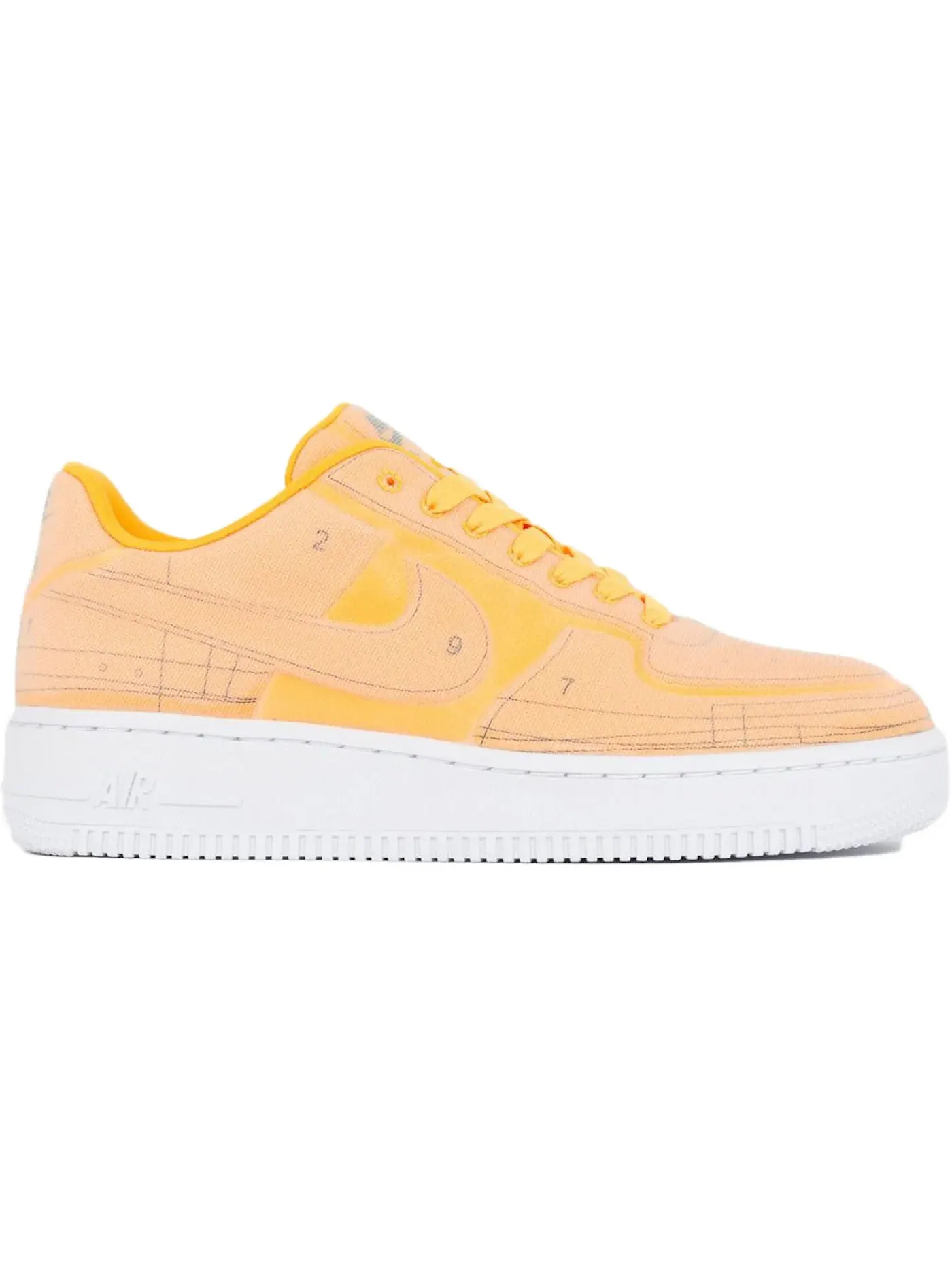 Женские кроссовки с кожаным верхом Nike Air Force 1 Low '07 LX — изображение 1 из 1, оранжевый/белый-белый