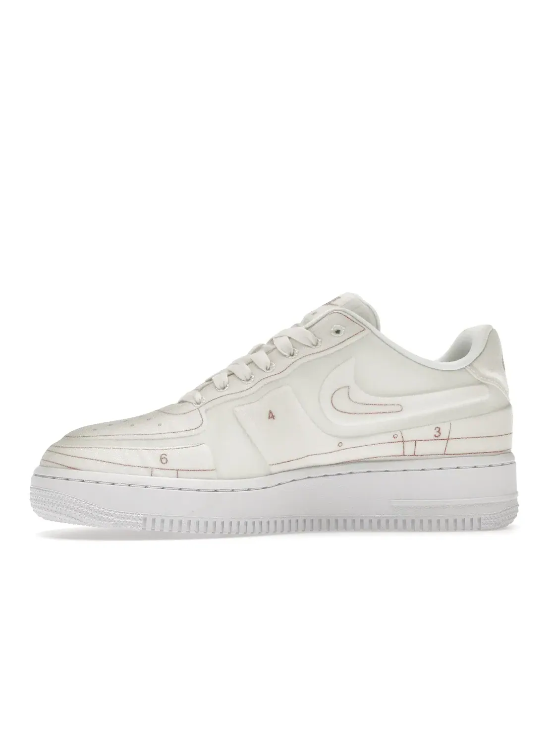 Женские кроссовки Lifestyle с принтом Nike Air Force 1 Low '07 LX Nike — изображение 3 из 4, белый/белый-красный