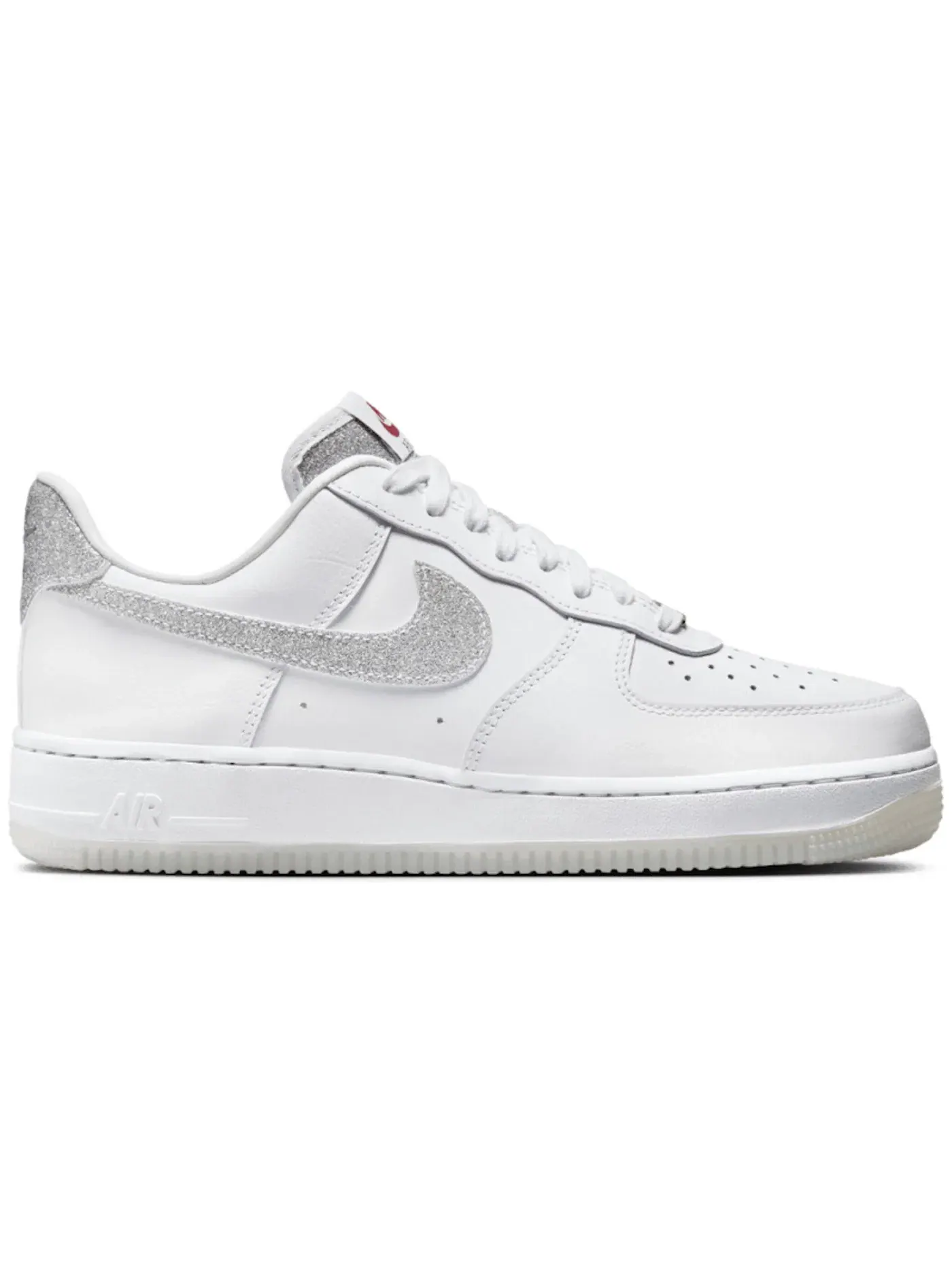 Женские кроссовки с блестящим элементом Nike Air Force 1 Low '07 LX Nike — изображение 1 из 1, белый/белый/серый/мульти
