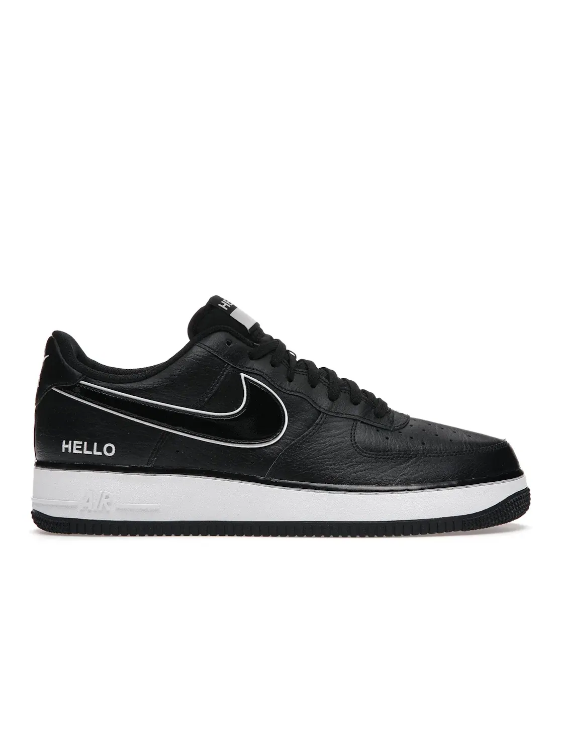Мужские повседневные кроссовки Air Force 1 Low '07 LX Hello Nike — изображение 1 из 4, черный/белый/черный