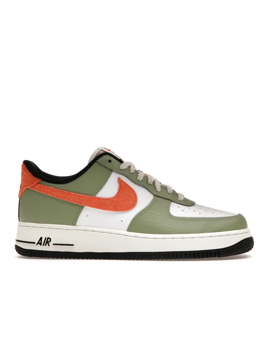 Мужские кроссовки с массивной подошвой Nike Air Force 1 Low '07 Nike — изображение 1 из 4, зеленый/белый//оранжевый