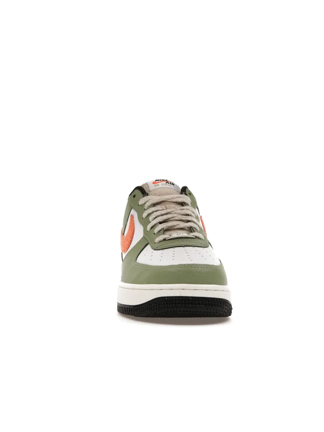 Мужские кроссовки с массивной подошвой Nike Air Force 1 Low '07 Nike — изображение 2 из 4, зеленый/белый//оранжевый