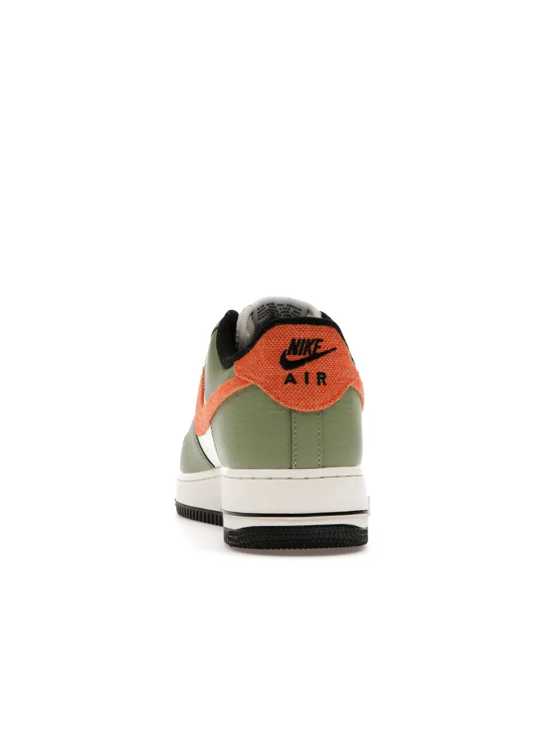 Мужские кроссовки с массивной подошвой Nike Air Force 1 Low '07 Nike — изображение 4 из 4, зеленый/белый//оранжевый