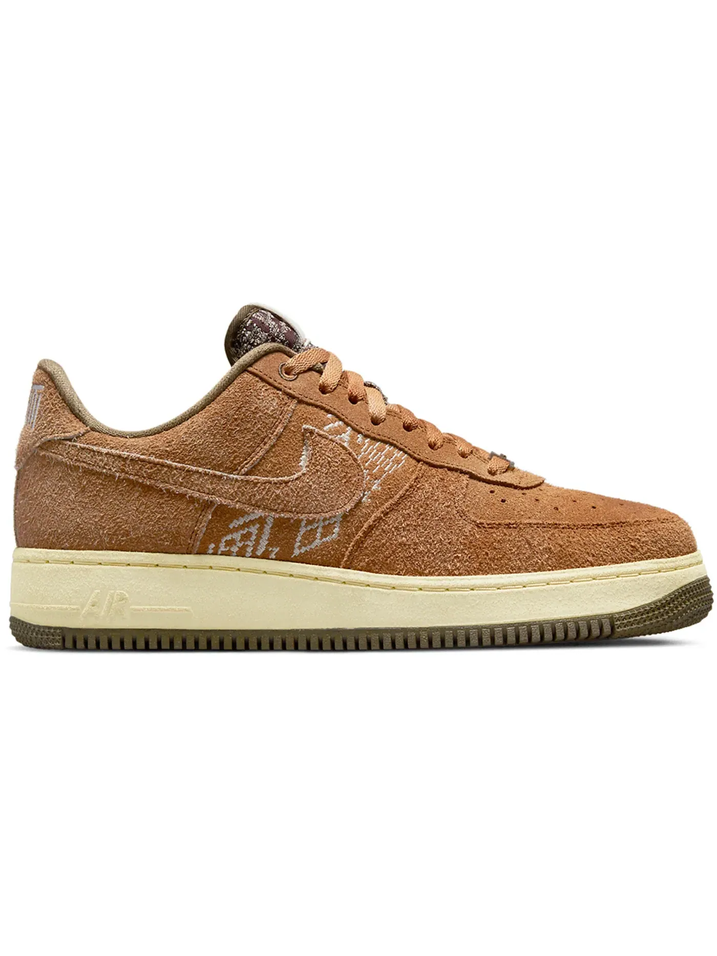Мужские кроссовки с кожаным верхом Nike Air Force 1 Low '07 PRM — изображение 1 из 3, коричневый/кремовый