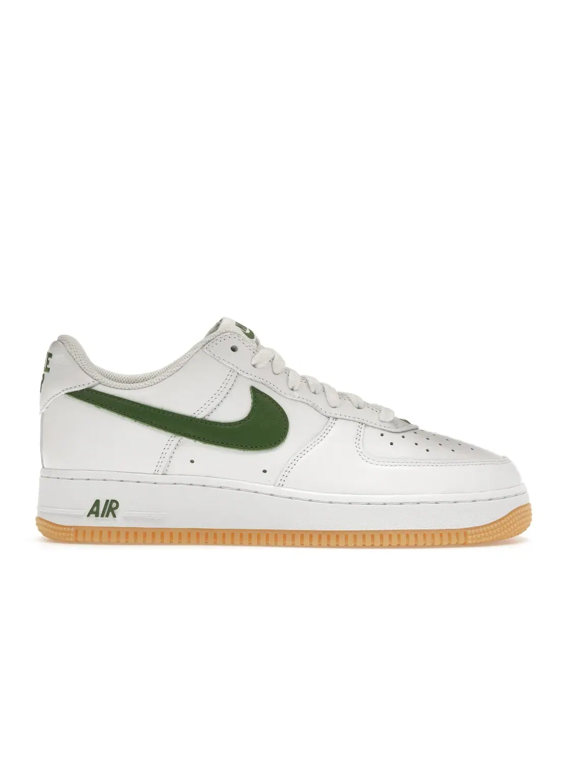 Мужские кроссовки с премиальной кожи Nike Air Force 1 Low Retro QS — изображение 1 из 4, белый/зеленый/желтый