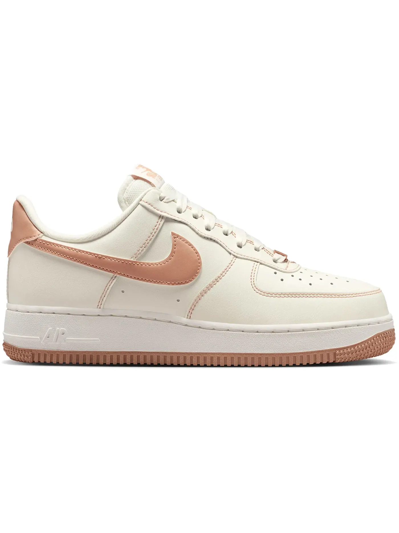 Женские кроссовки с перфорацией Nike Air Force 1 '07 — изображение 1 из 1, розовый золотистый