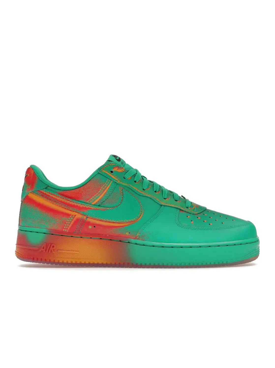Мужские кроссовки Lifestyle с контрастным дизайном Nike Air Force 1 Low '07 — изображение 1 из 4, зеленый/яркий/оранжевый