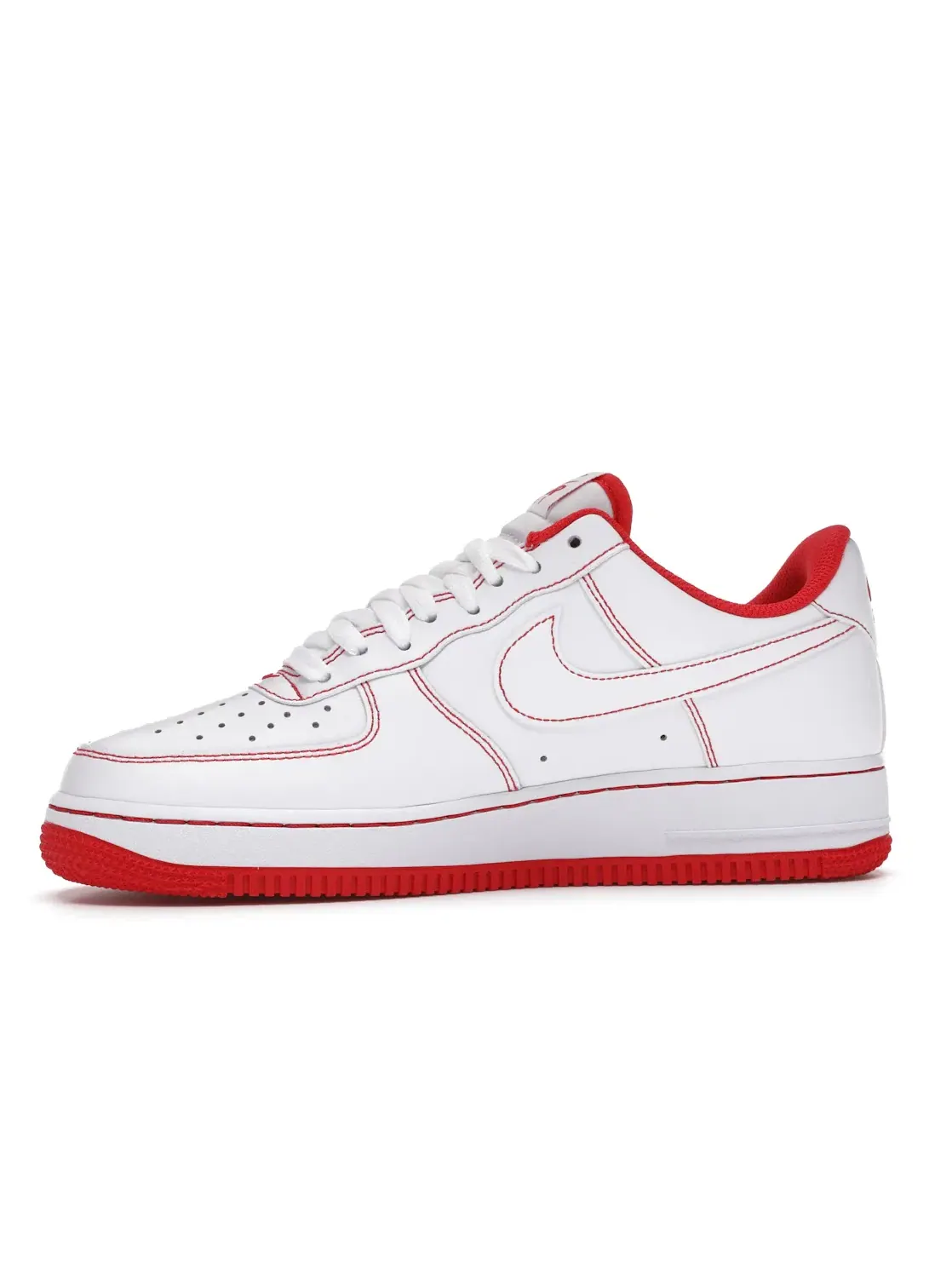Мужские кроссовки с кожаным верхом Nike Air Force 1 Low '07 — изображение 3 из 4, белый/красный/белый
