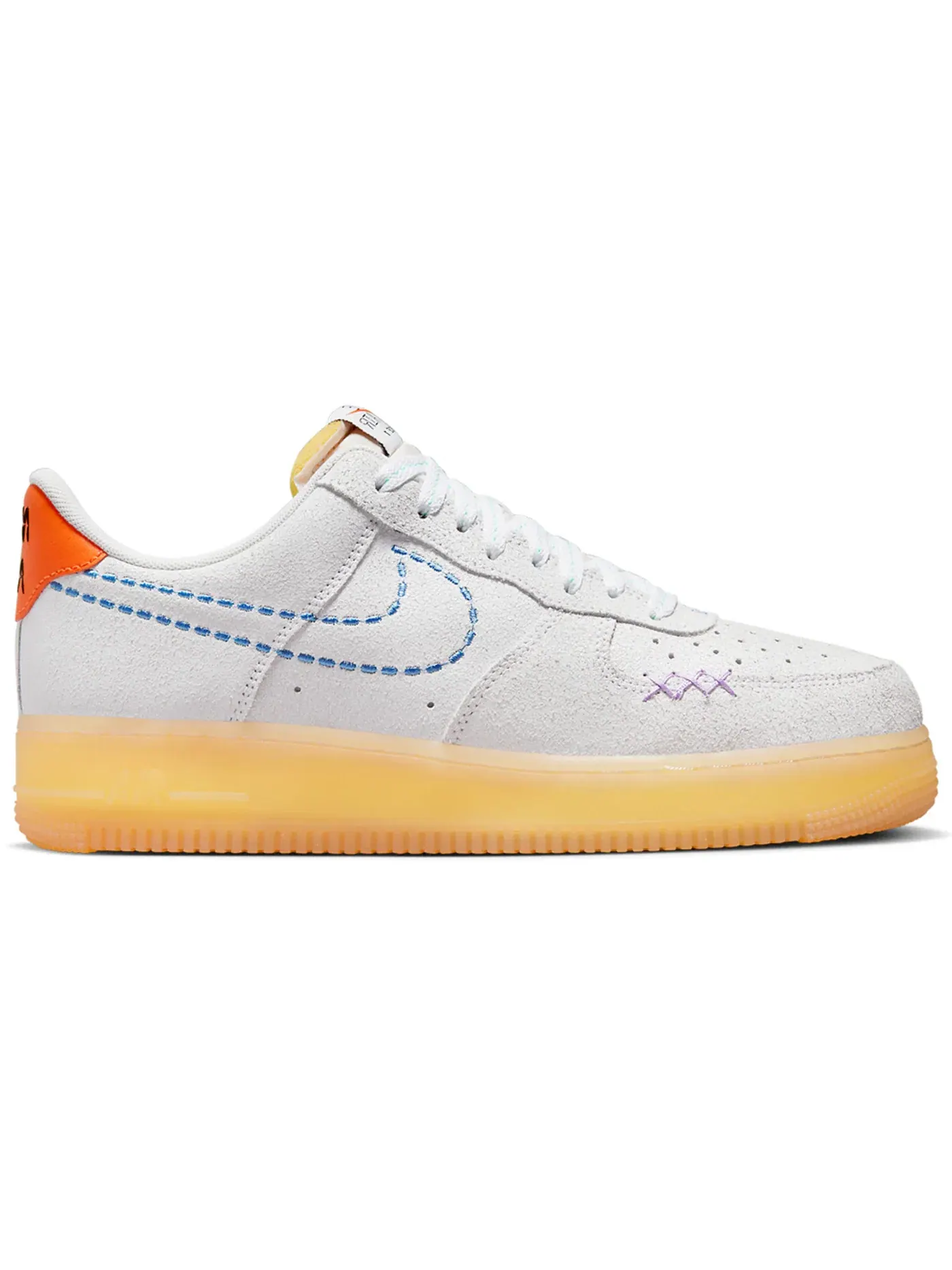 Мужские кроссовки с длинным шнурованием Nike Air Force 1 Low — изображение 1 из 1, серый/синий/оранжевый
