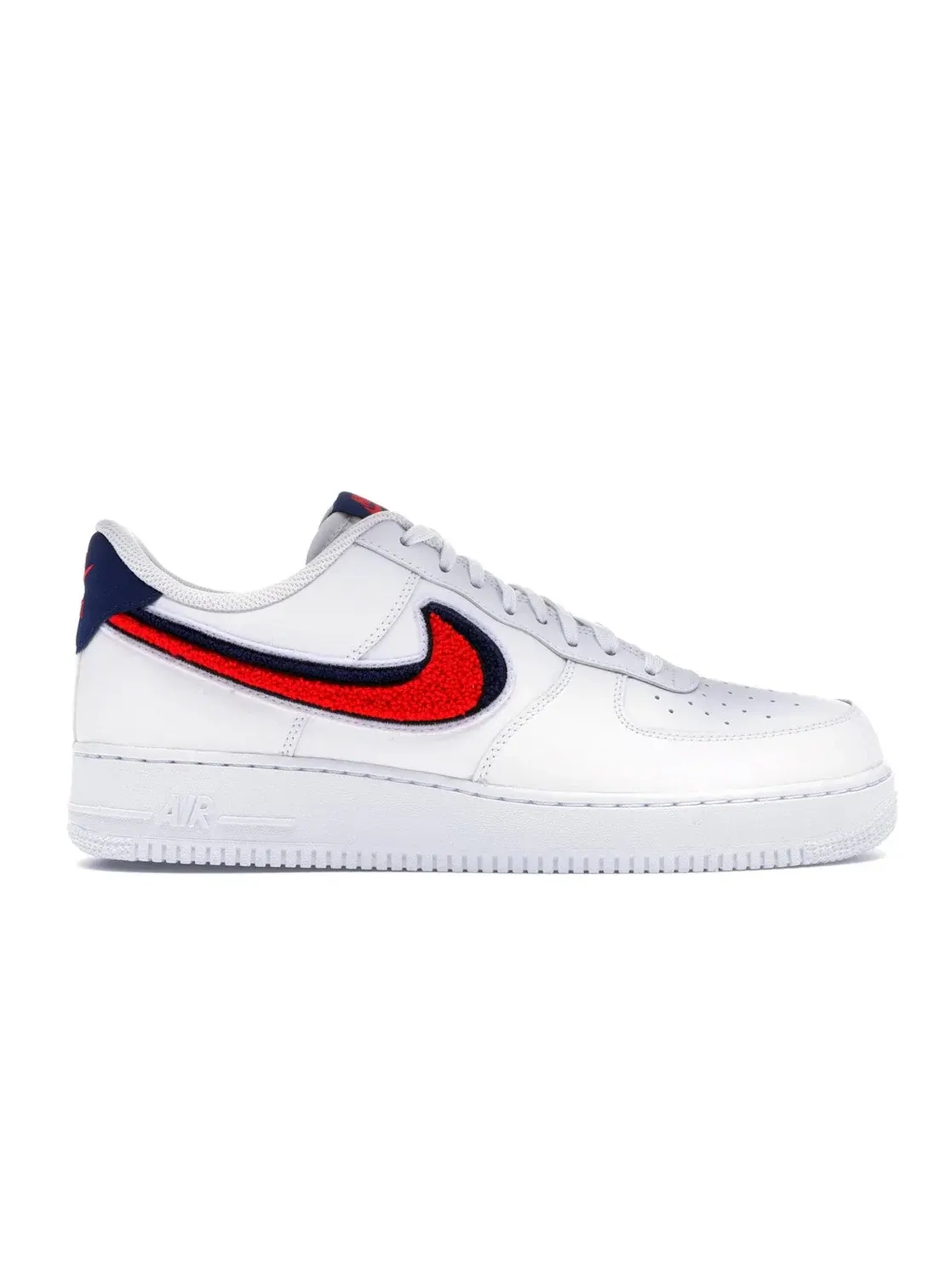 Мужские кроссовки с замшевым свушем Nike Air Force 1 Low — изображение 1 из 4, белый/красный-синий