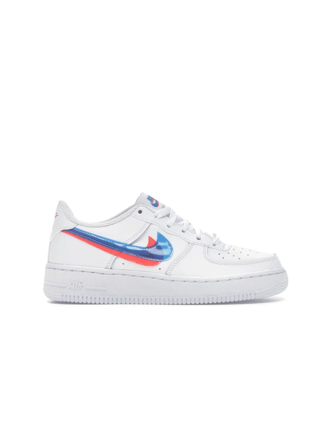 Детские кроссовки для мальчиков с 3D-эффектом Nike Air Force 1 Low — изображение 1 из 4, белый/яркий-синий